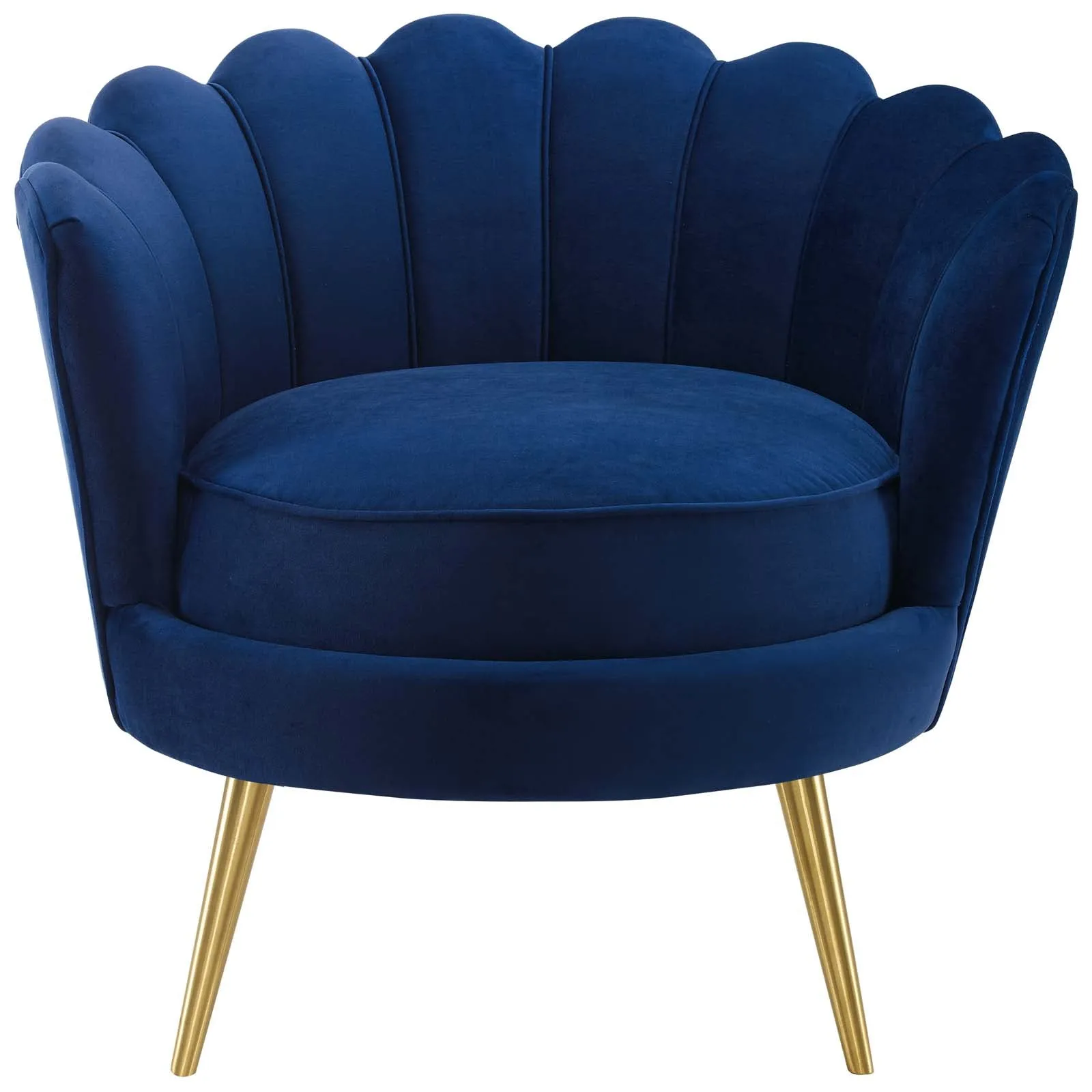 Admire Scalloped Edge Performance Velvet Accent Armchair by Modway