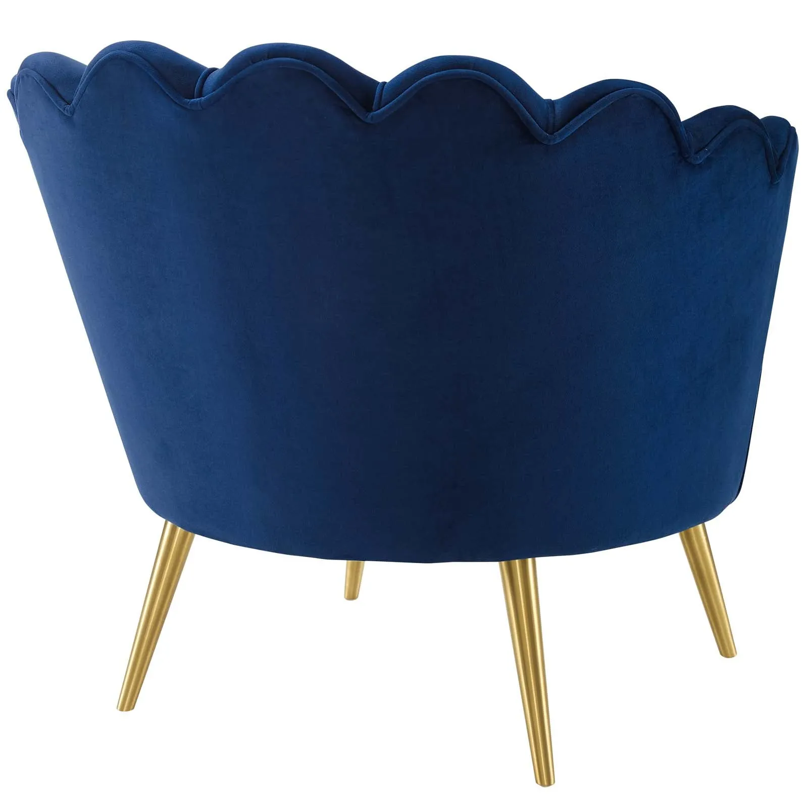 Admire Scalloped Edge Performance Velvet Accent Armchair by Modway
