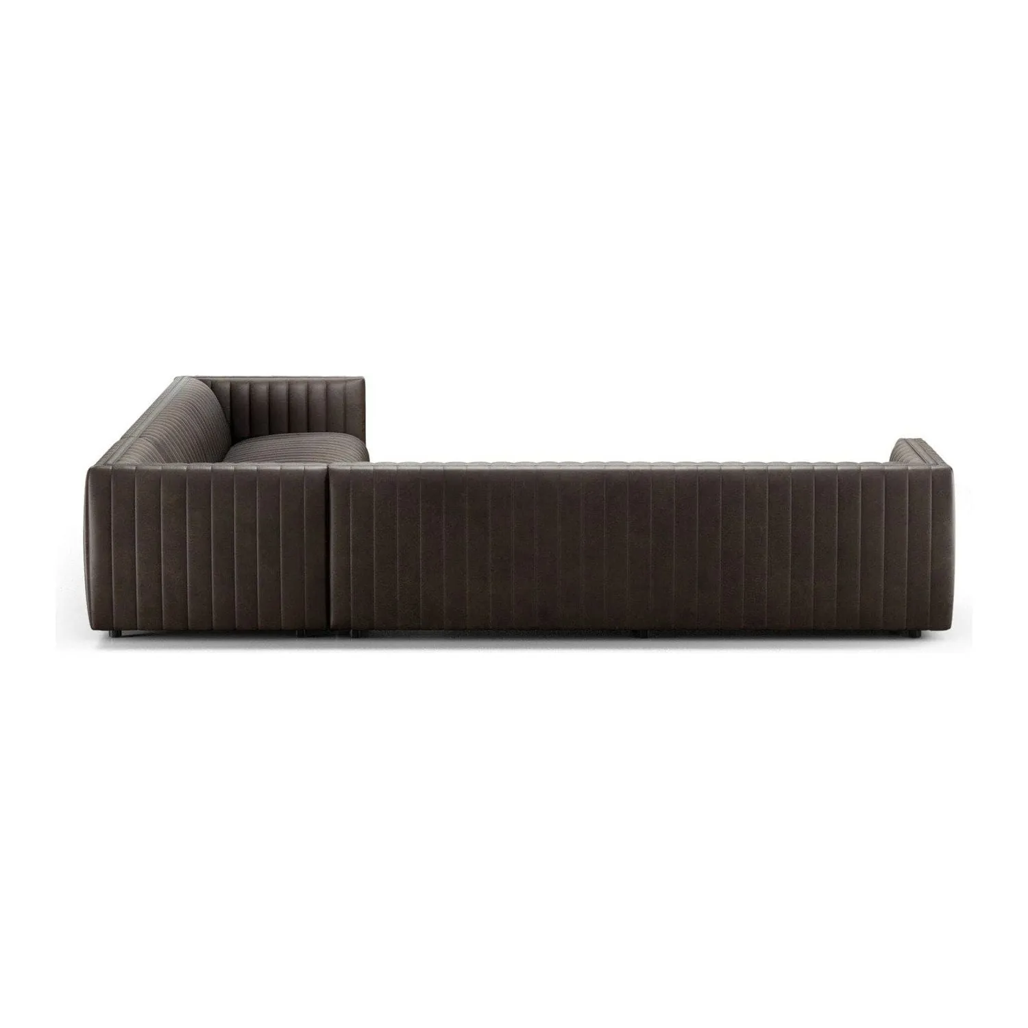 Alexander Channel Tufted Corner Sectional - Deacon Wolf Leather - 126"