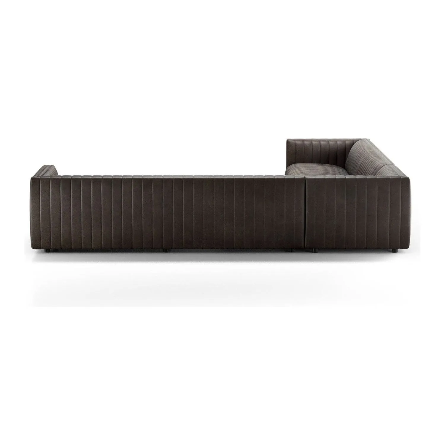 Alexander Channel Tufted Corner Sectional - Deacon Wolf Leather - 126"