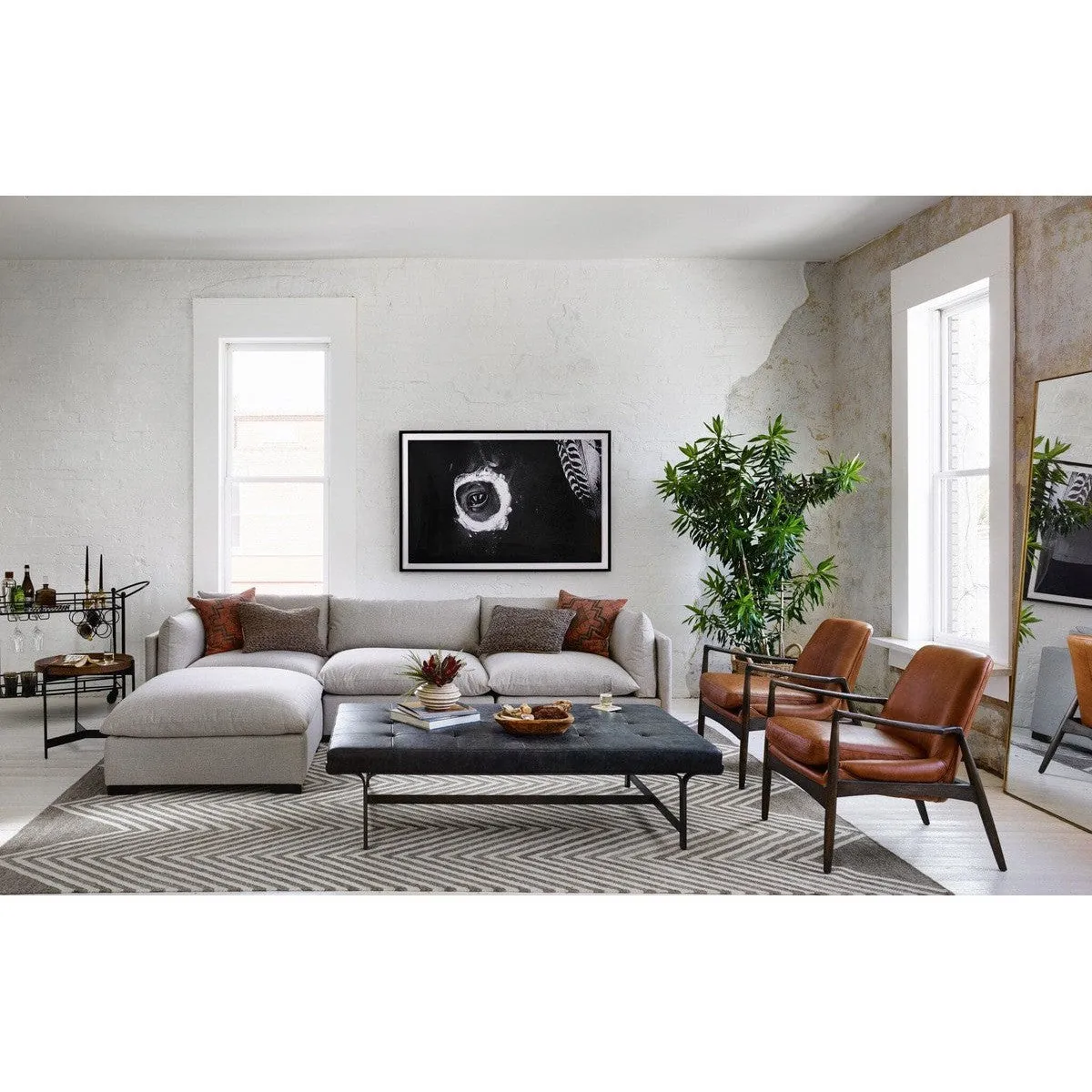 Amadeo Large Ottoman - Bennett Moon
