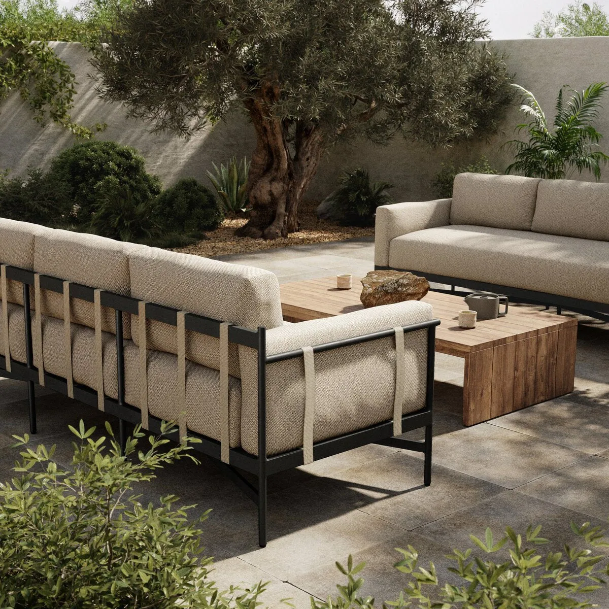 Amaya Outdoor Sofa - 99" - Faye Sand