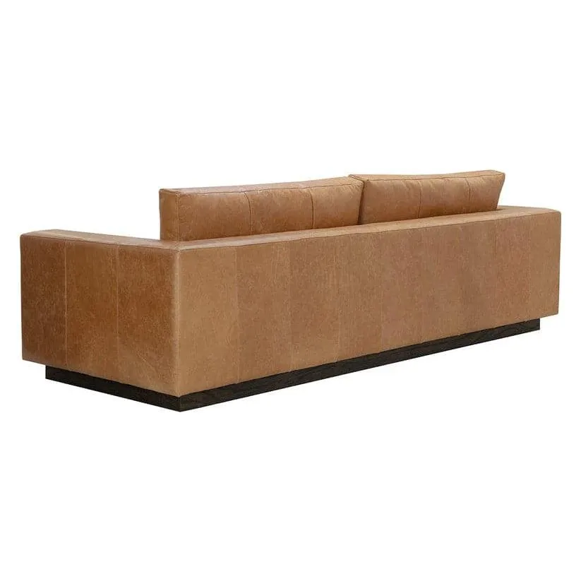 Anakin Sofa - Light Oak - Tuscany Warm Black Leather