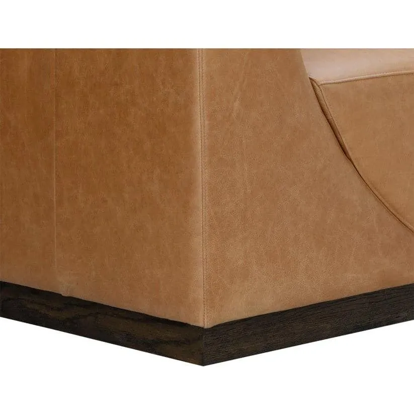 Anakin Sofa - Light Oak - Tuscany Warm Black Leather