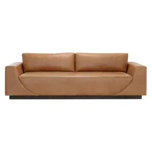 Anakin Sofa - Light Oak - Tuscany Warm Black Leather