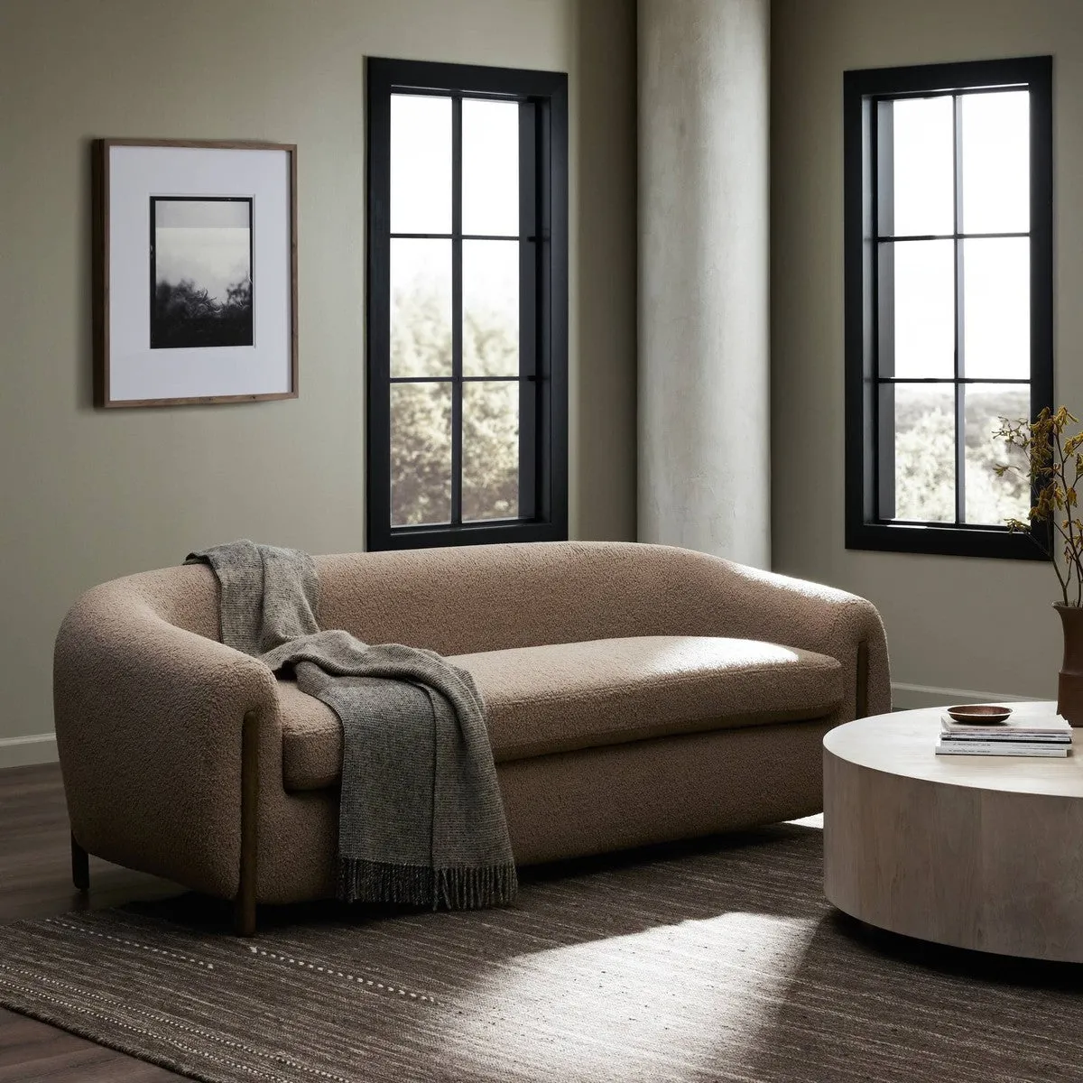 Annora Sofa - Sheepskin Camel