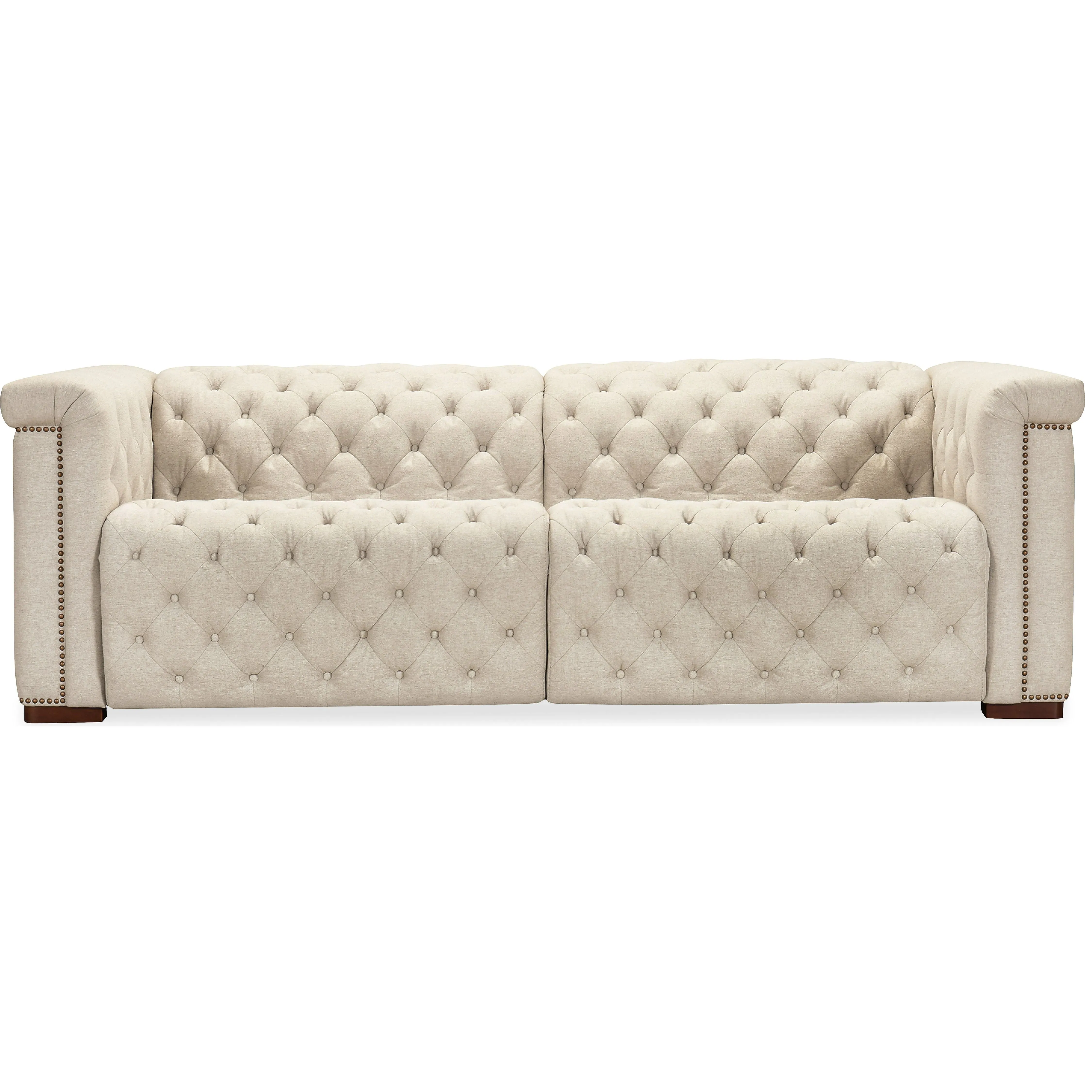Apollo Deux Power Recliner and Power Headrests - Beige Fabric
