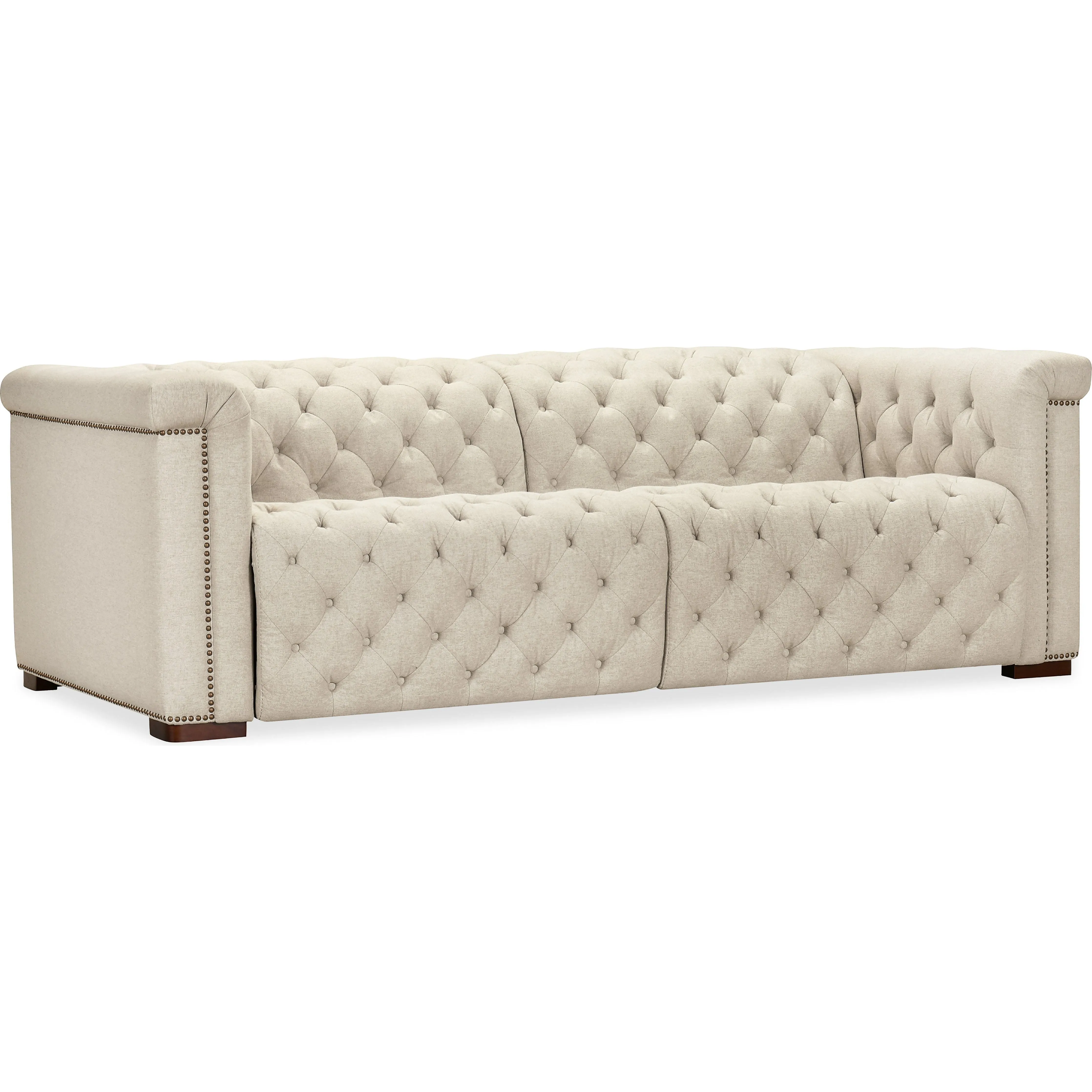 Apollo Deux Power Recliner and Power Headrests - Beige Fabric