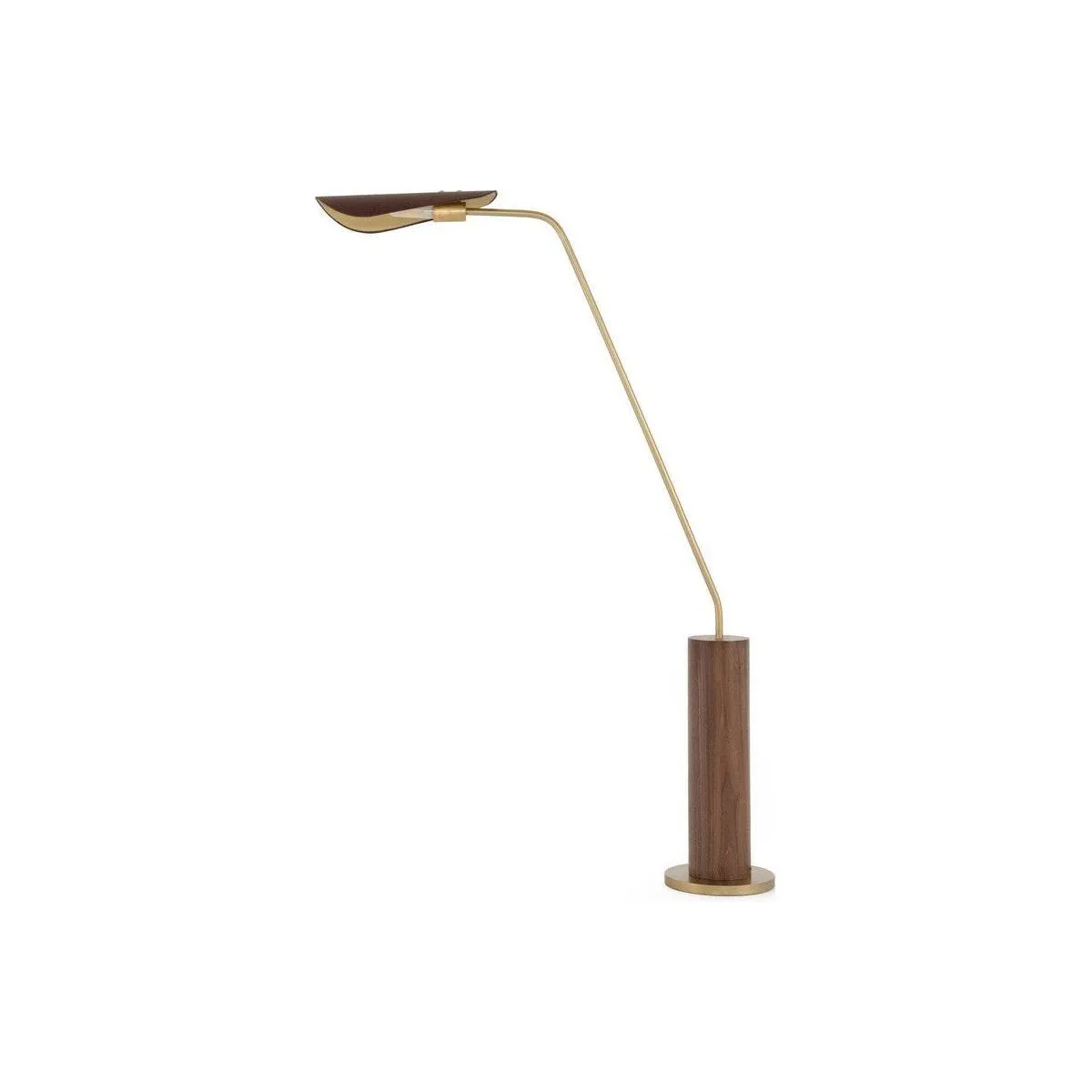Ashen Floor Lamp - Dark Walnut