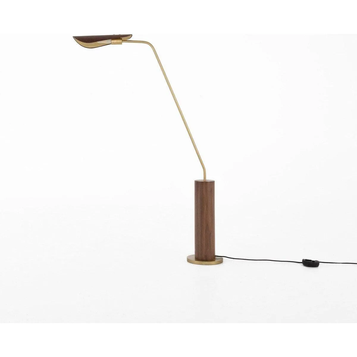 Ashen Floor Lamp - Dark Walnut