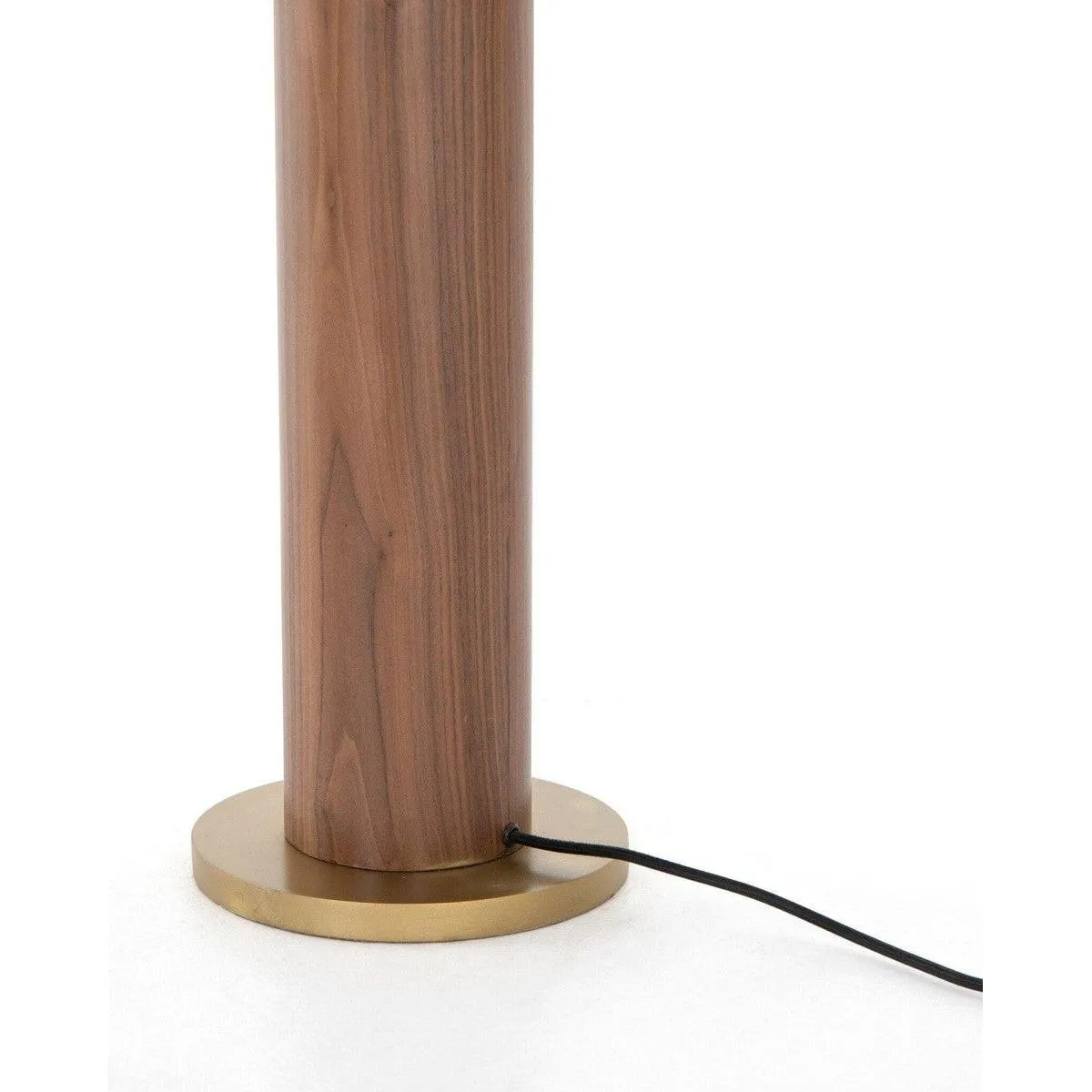 Ashen Floor Lamp - Dark Walnut