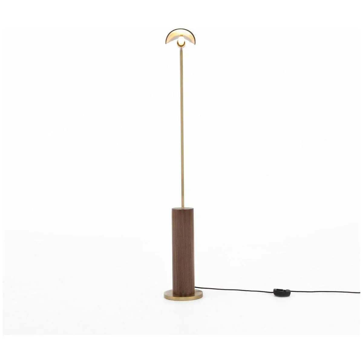 Ashen Floor Lamp - Dark Walnut