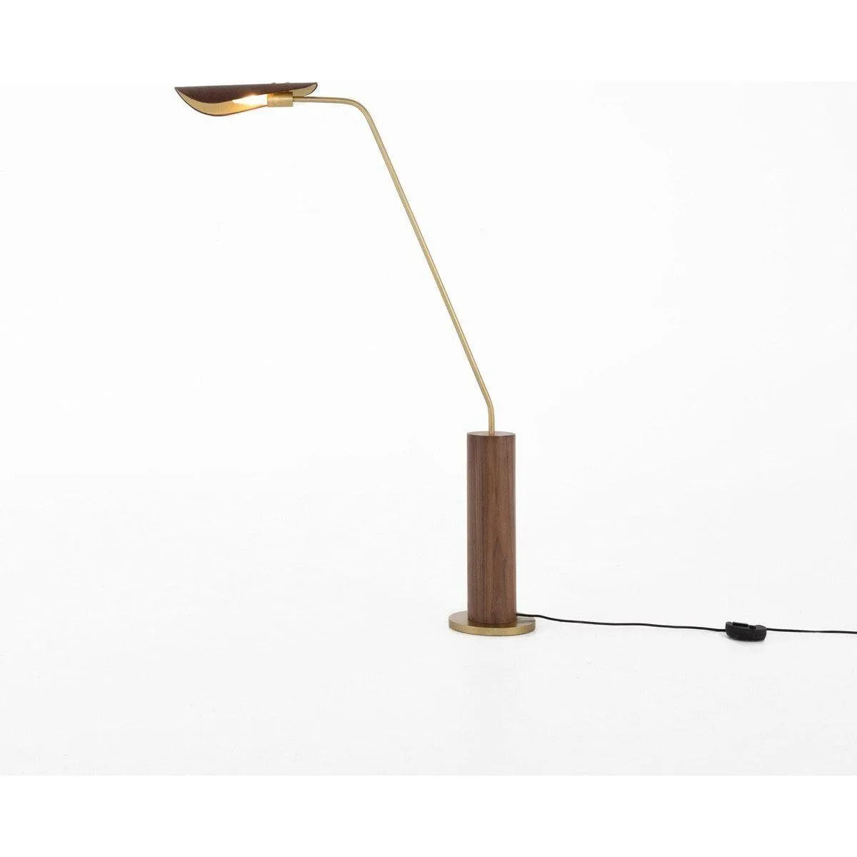 Ashen Floor Lamp - Dark Walnut