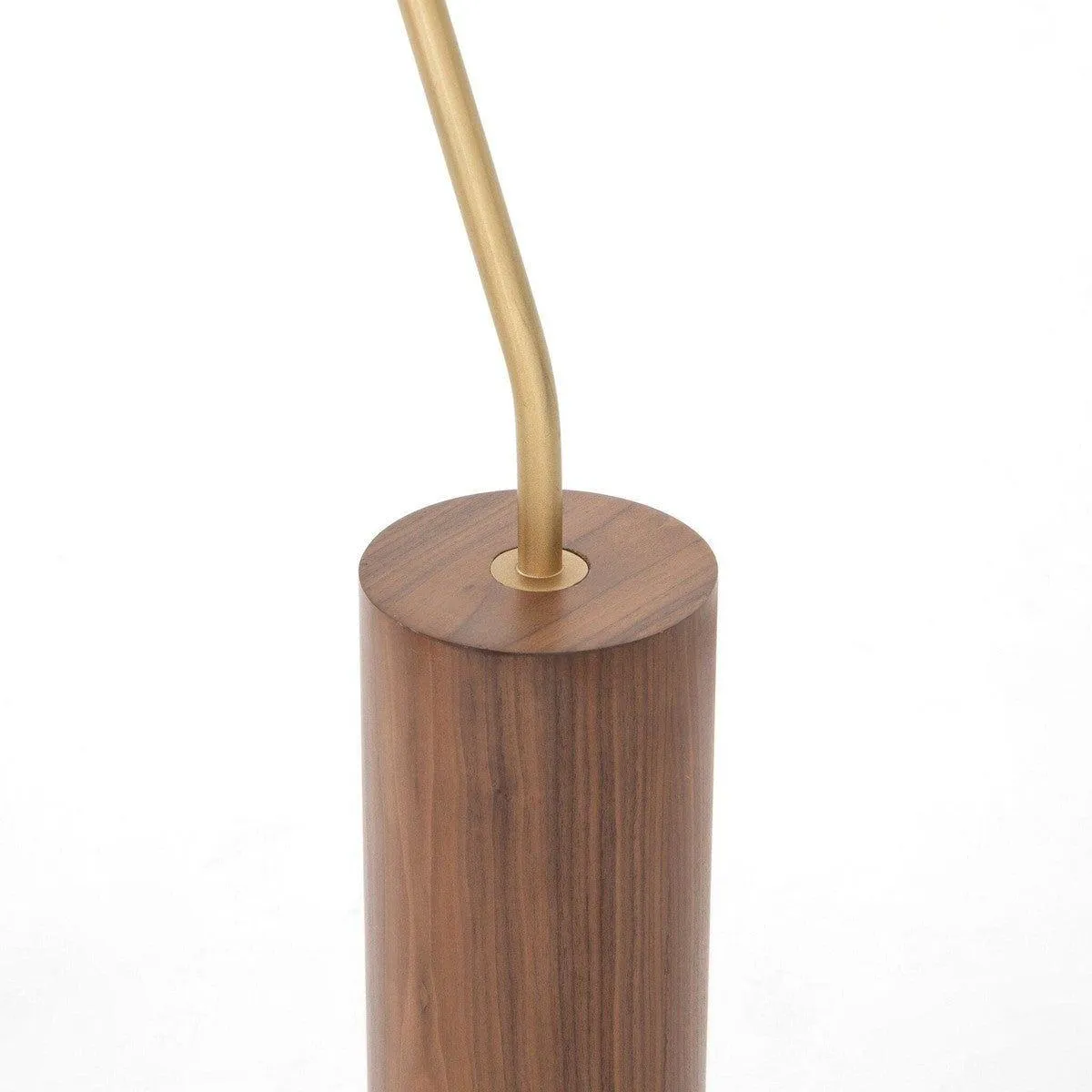 Ashen Floor Lamp - Dark Walnut