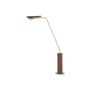 Ashen Floor Lamp - Dark Walnut