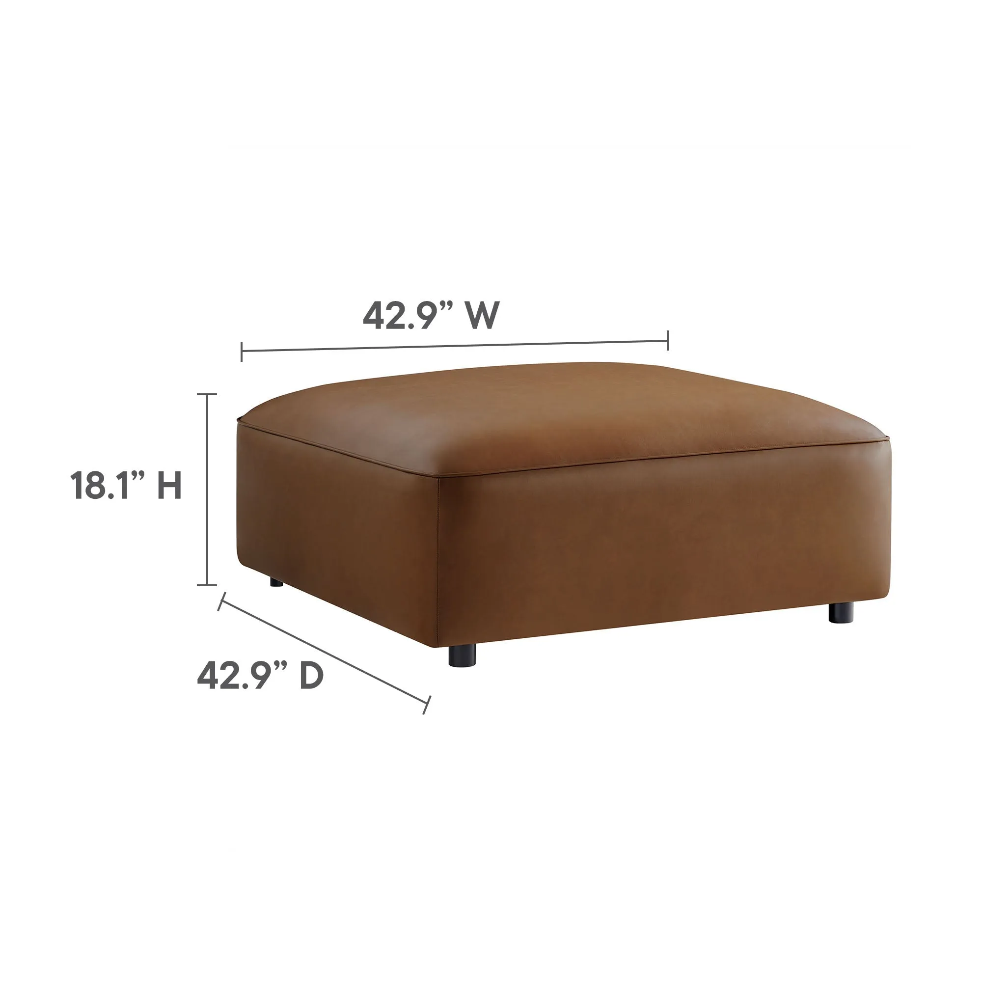 Auren 4-Piece Vegan Leather Modular Sofa Set by Modway