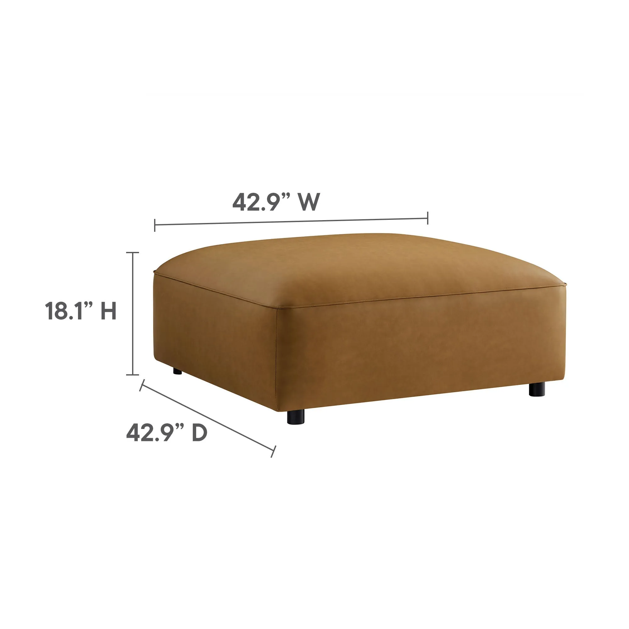 Auren 4-Piece Vegan Leather Modular Sofa Set by Modway