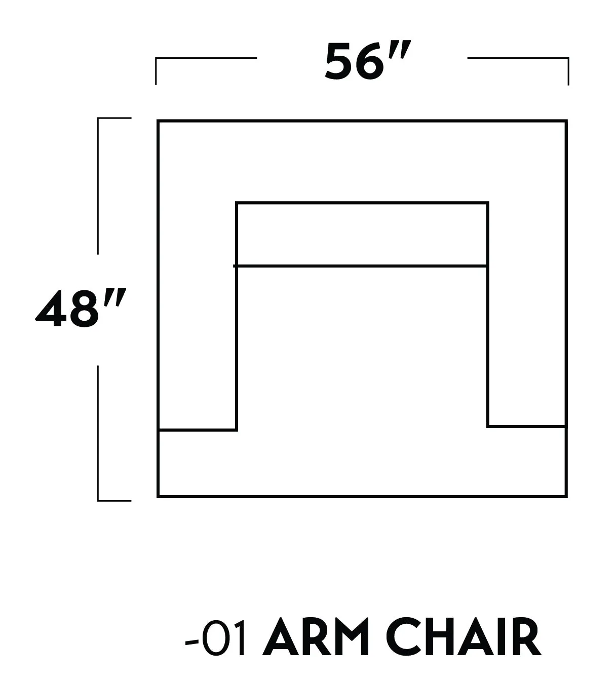 Austonian 56" Arm Chair