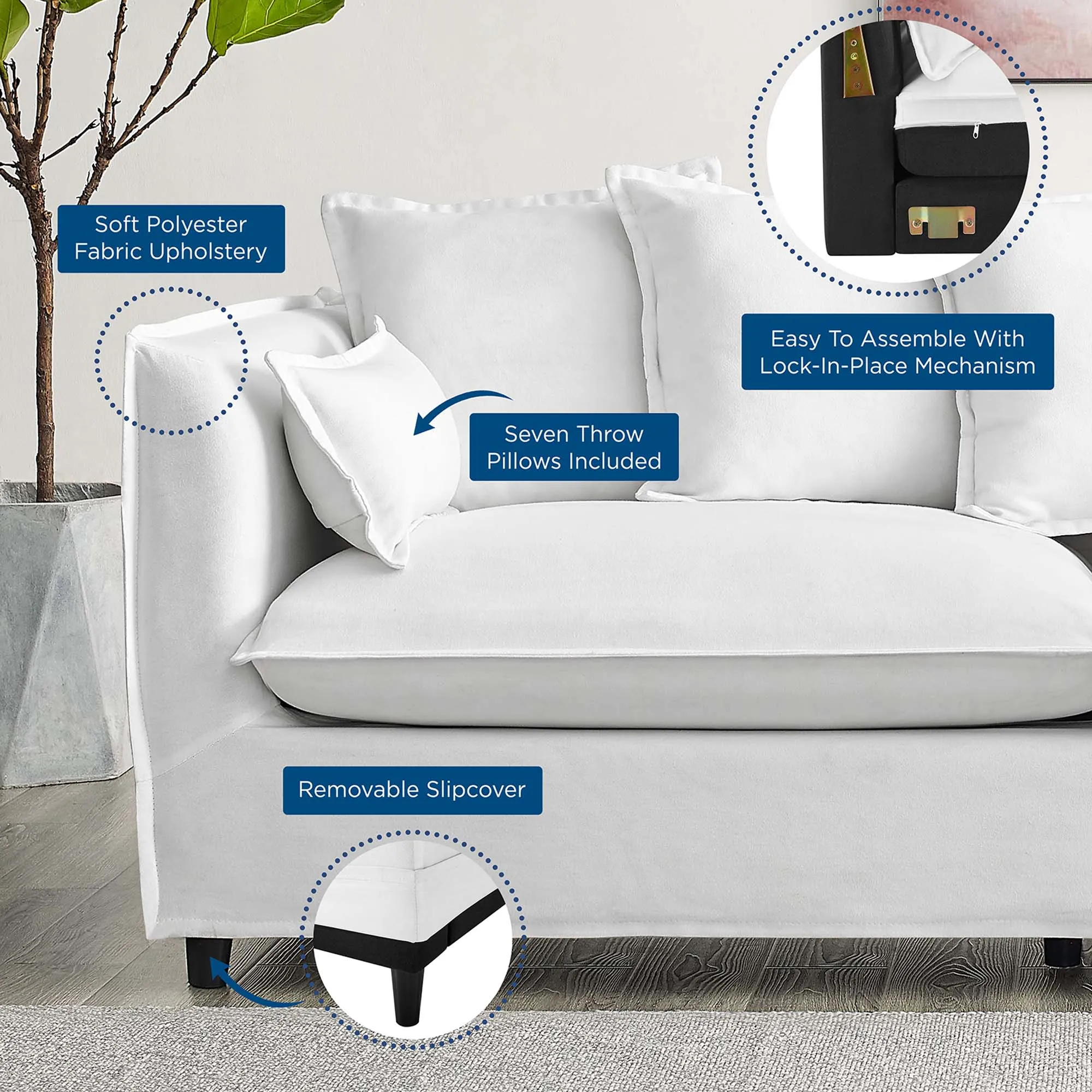 Avalon Slipcover Fabric Sofa by Modway