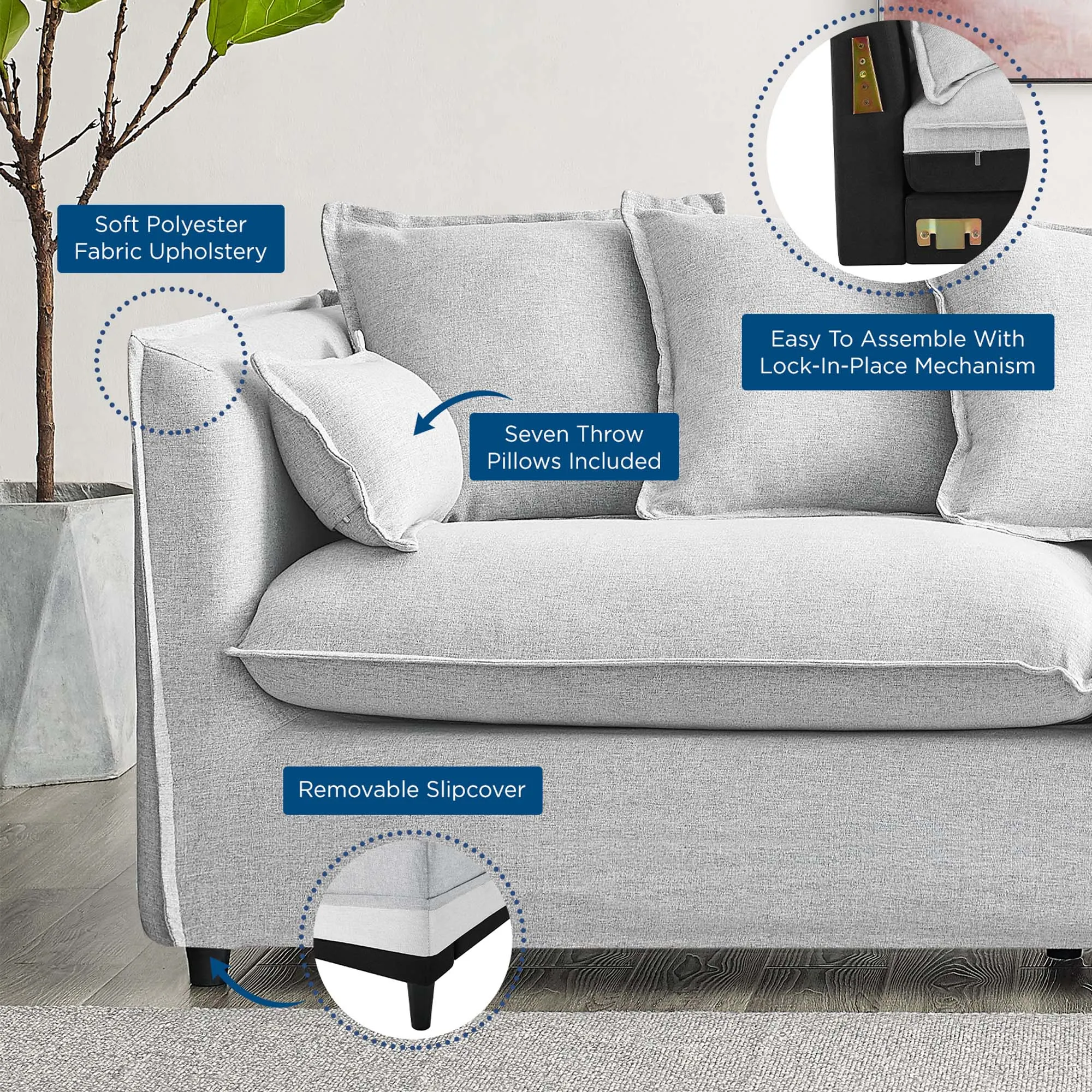 Avalon Slipcover Fabric Sofa by Modway
