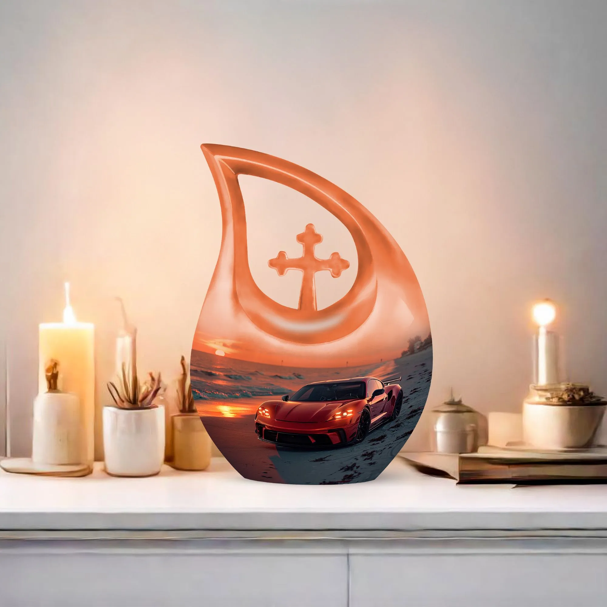 Car Cremation Urn - Large Aluminium Creation Urn For Human