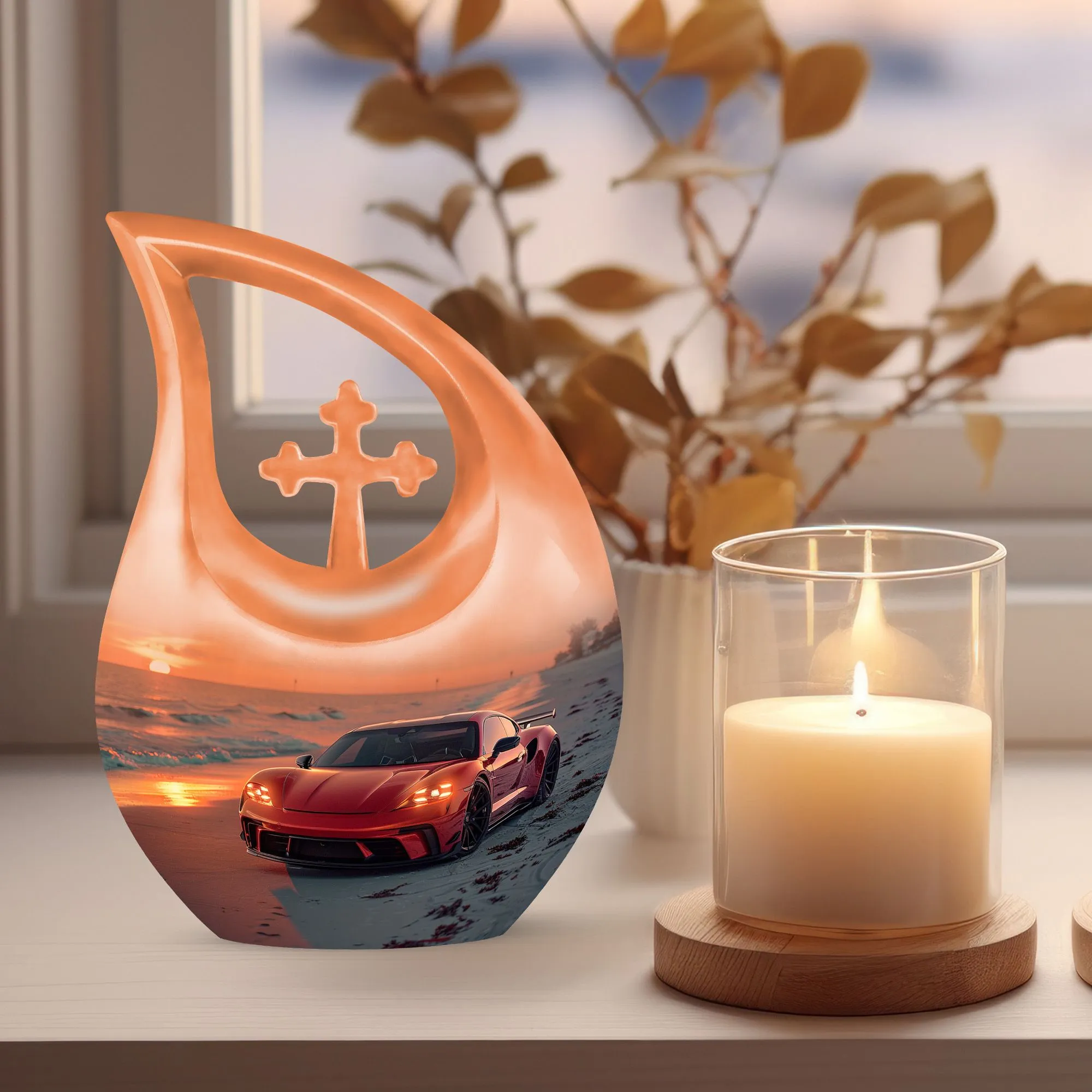 Car Cremation Urn - Large Aluminium Creation Urn For Human