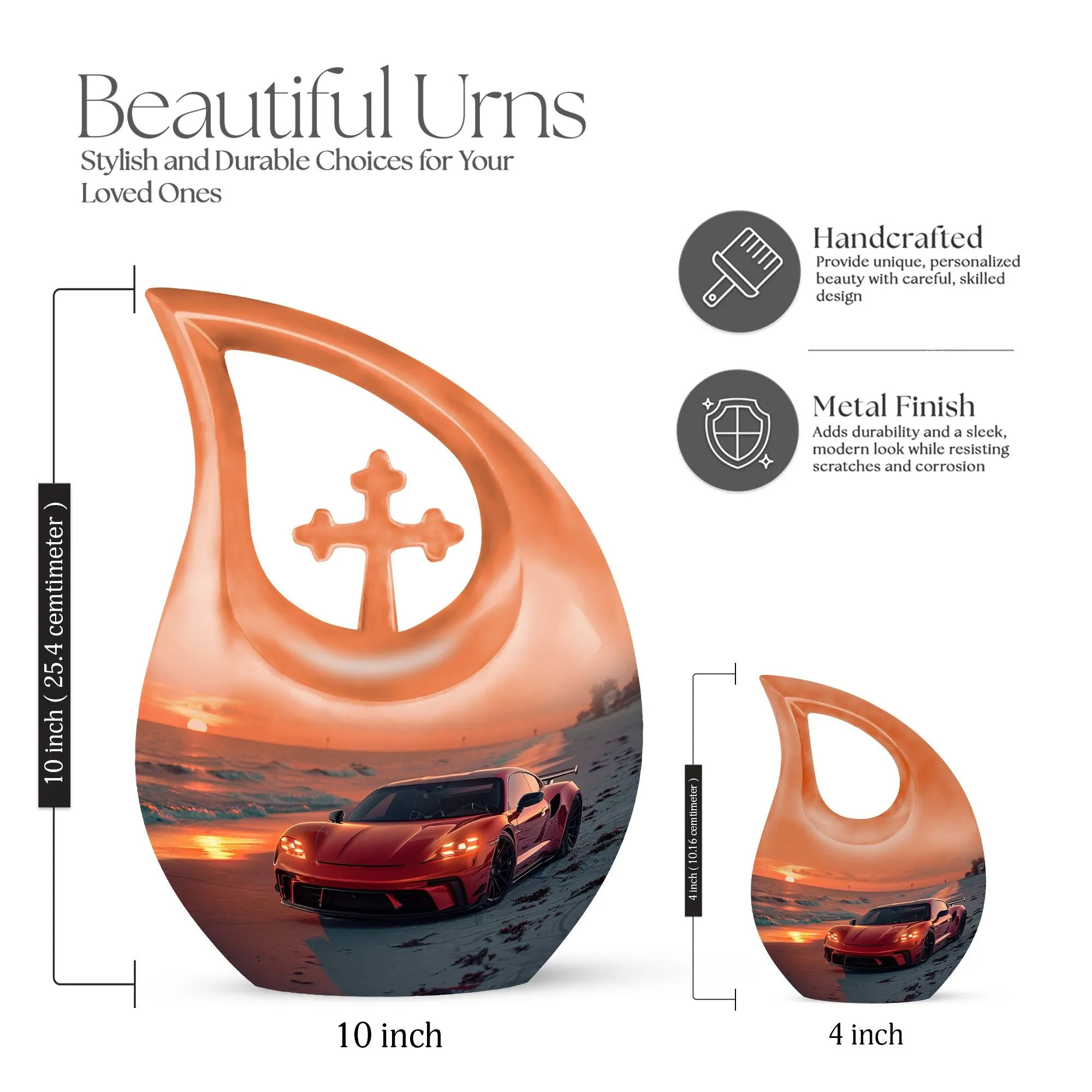 Car Cremation Urn - Large Aluminium Creation Urn For Human