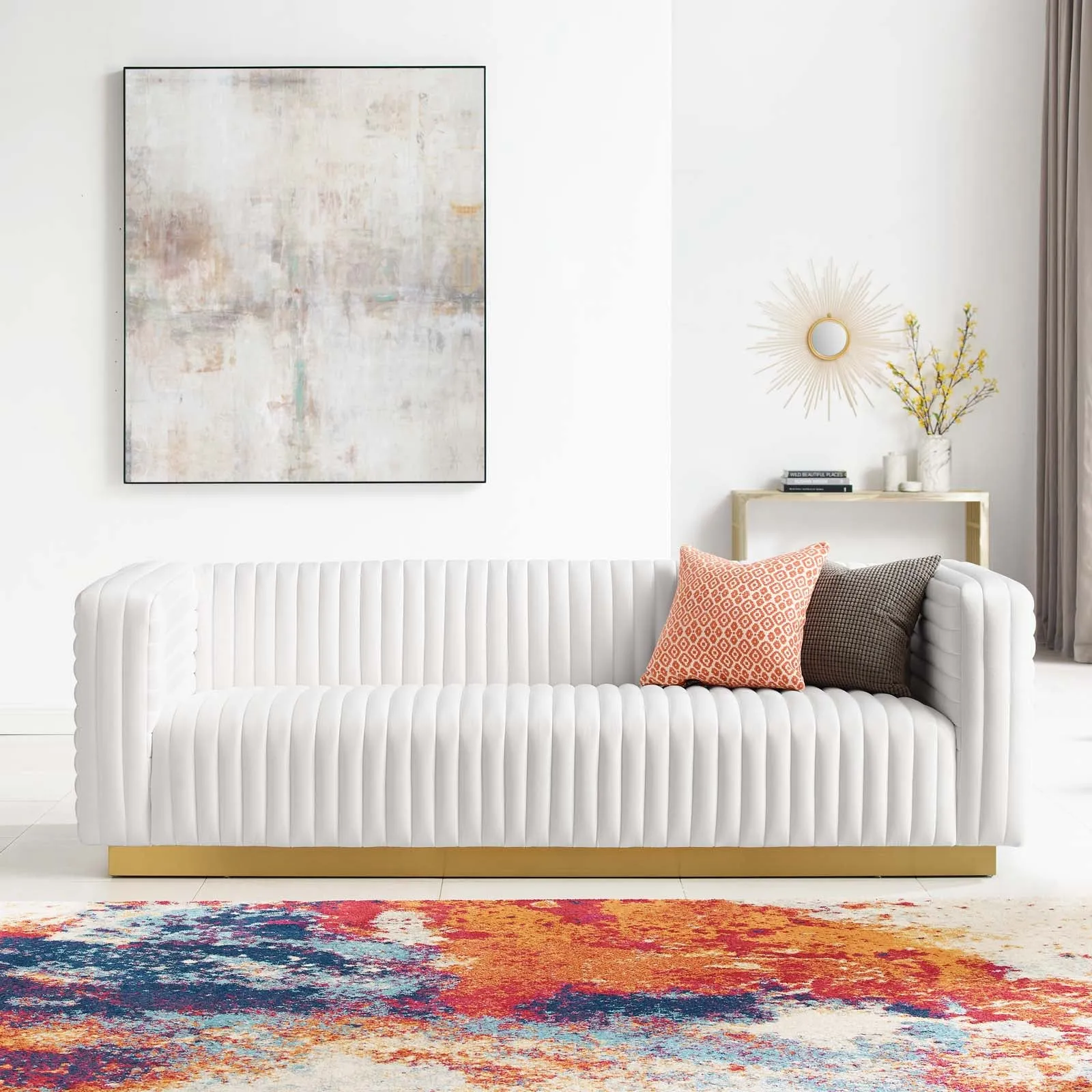 Charisma Channel Tufted Performance Velvet Living Room Sofa by Modway