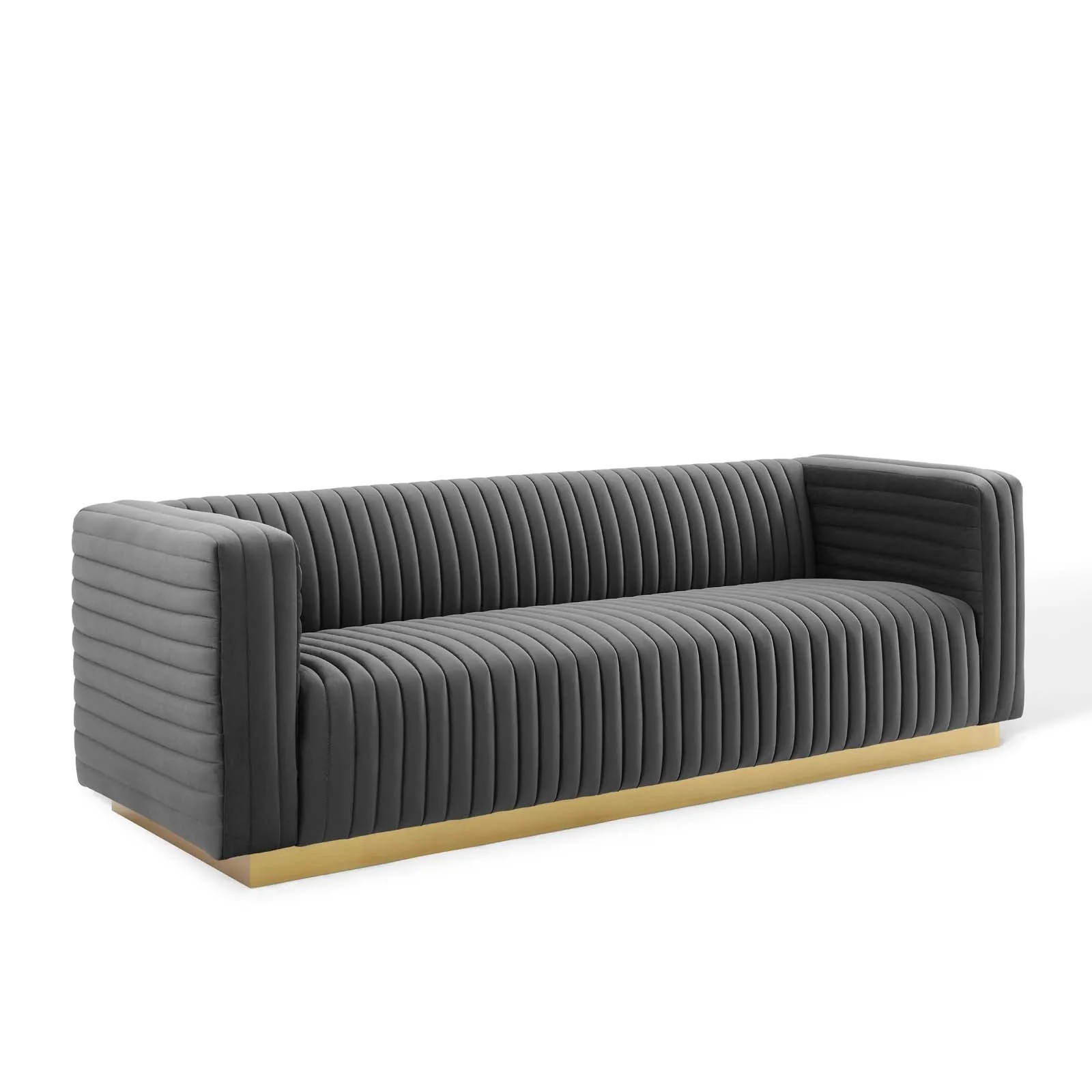 Charisma Channel Tufted Performance Velvet Living Room Sofa by Modway