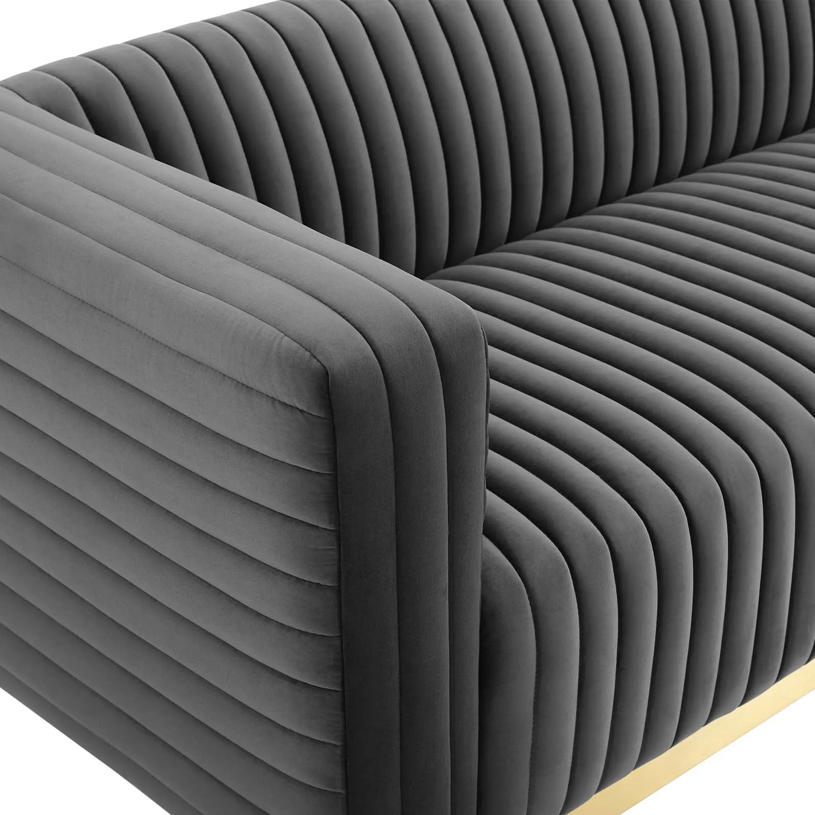 Charisma Channel Tufted Performance Velvet Living Room Sofa by Modway