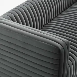 Charisma Channel Tufted Performance Velvet Living Room Sofa by Modway