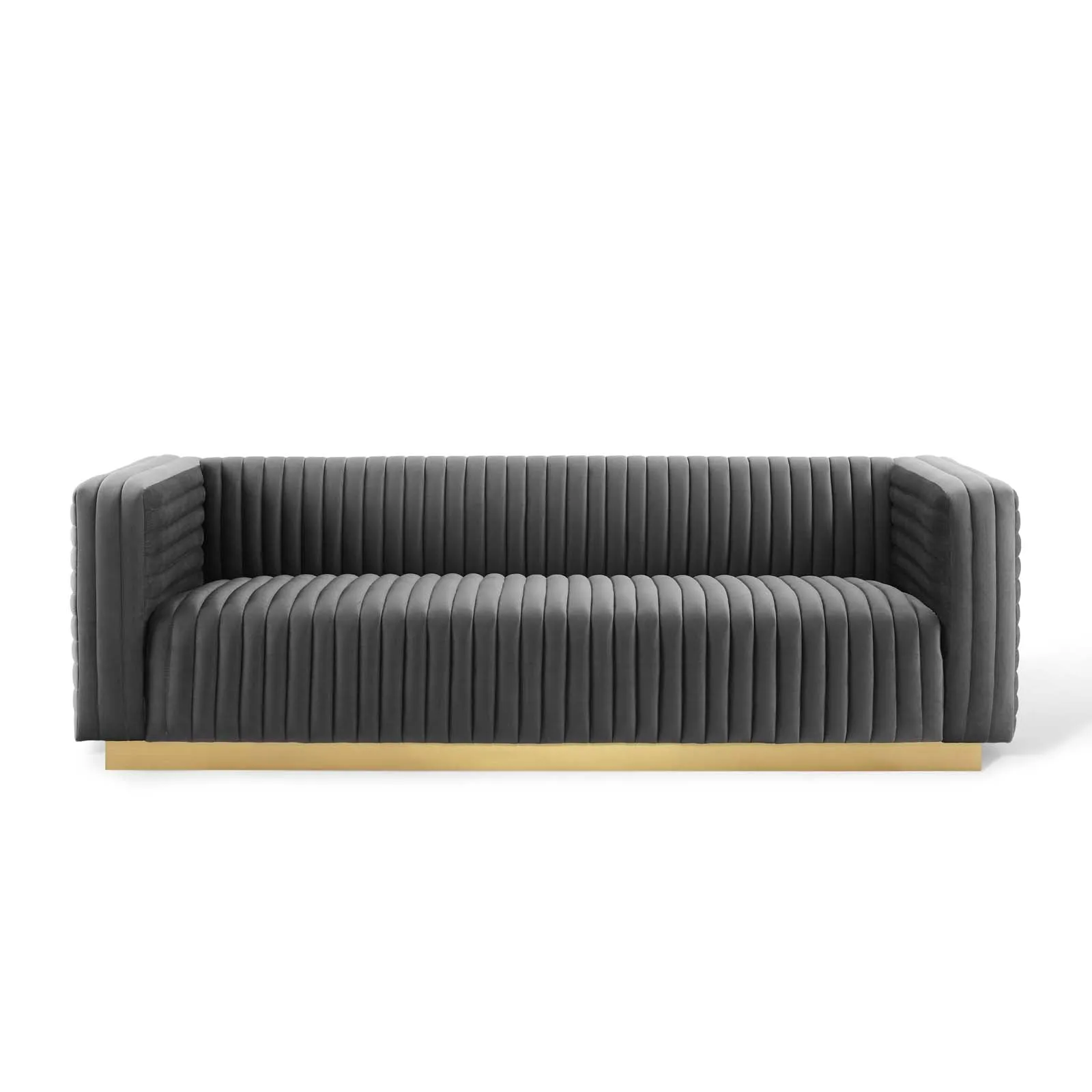 Charisma Channel Tufted Performance Velvet Living Room Sofa by Modway
