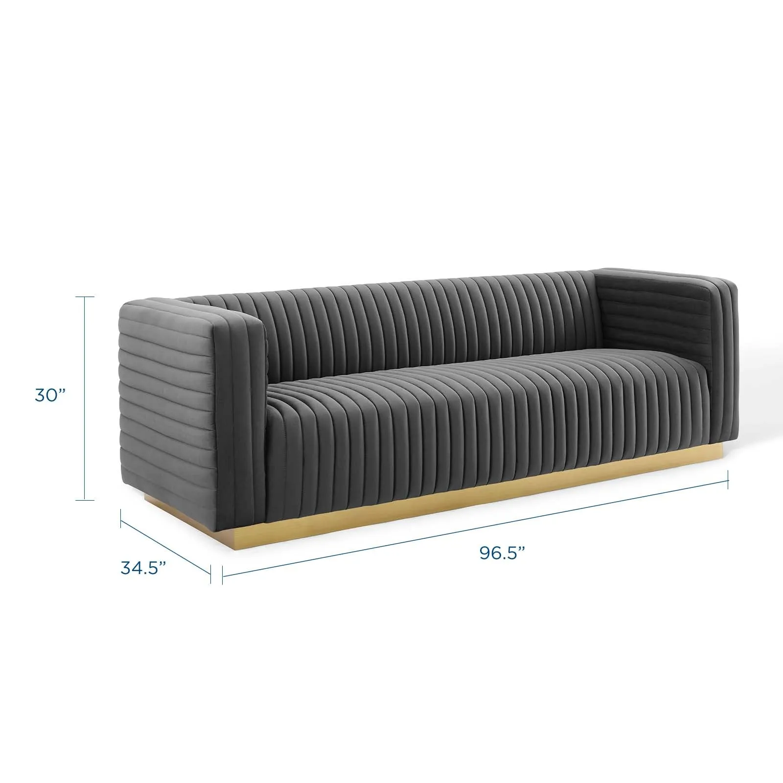 Charisma Channel Tufted Performance Velvet Living Room Sofa by Modway