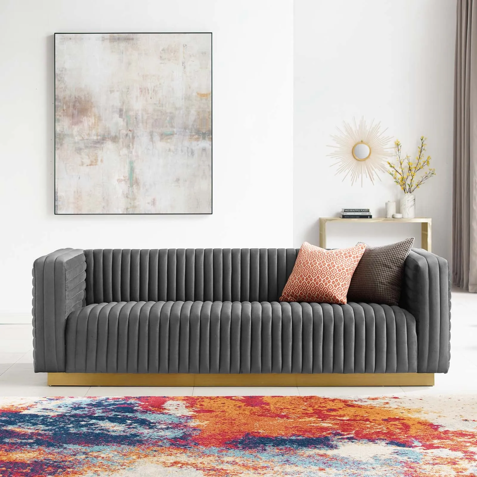 Charisma Channel Tufted Performance Velvet Living Room Sofa by Modway
