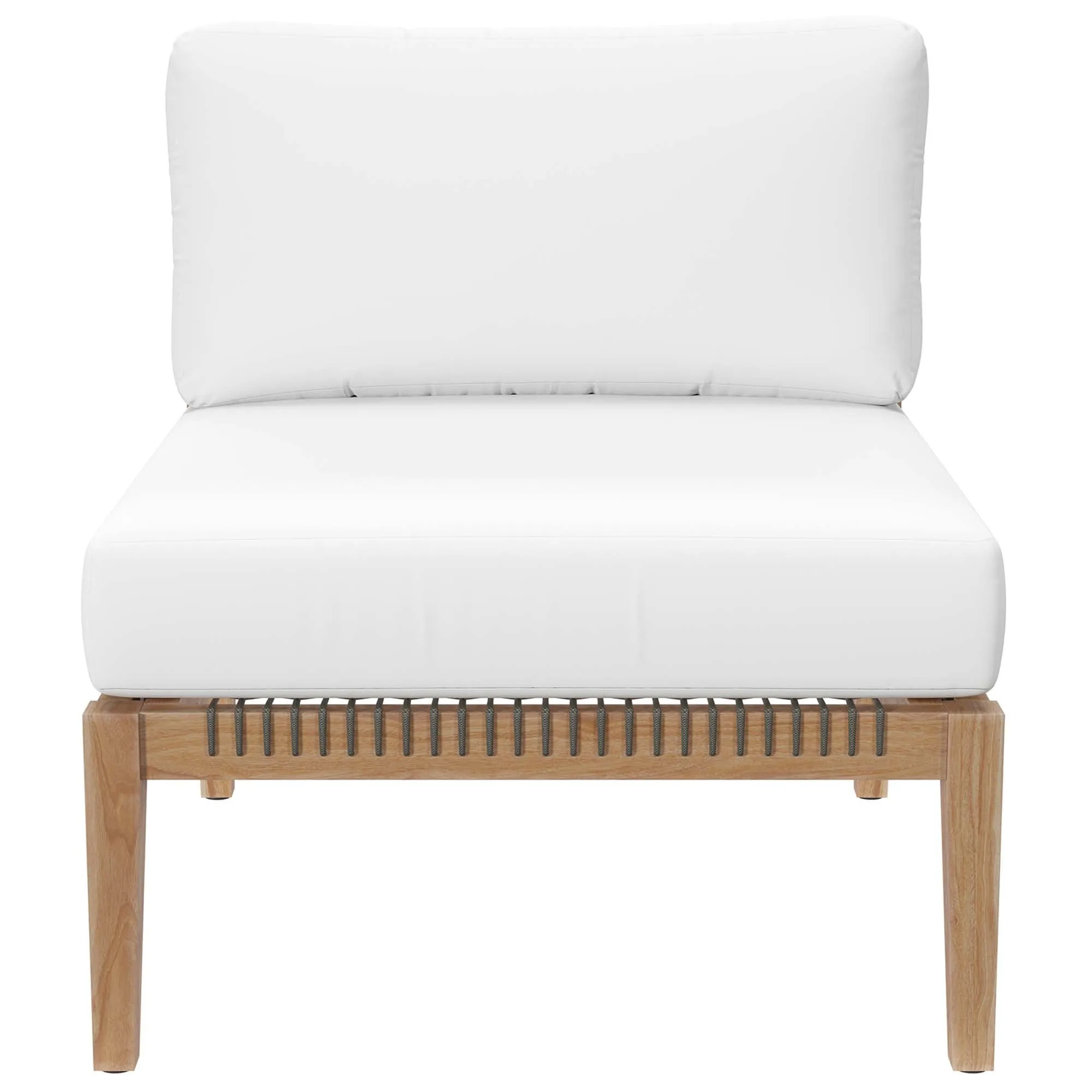 Clearwater Outdoor Patio Teak Wood 6-Piece Sectional Sofa by Modway