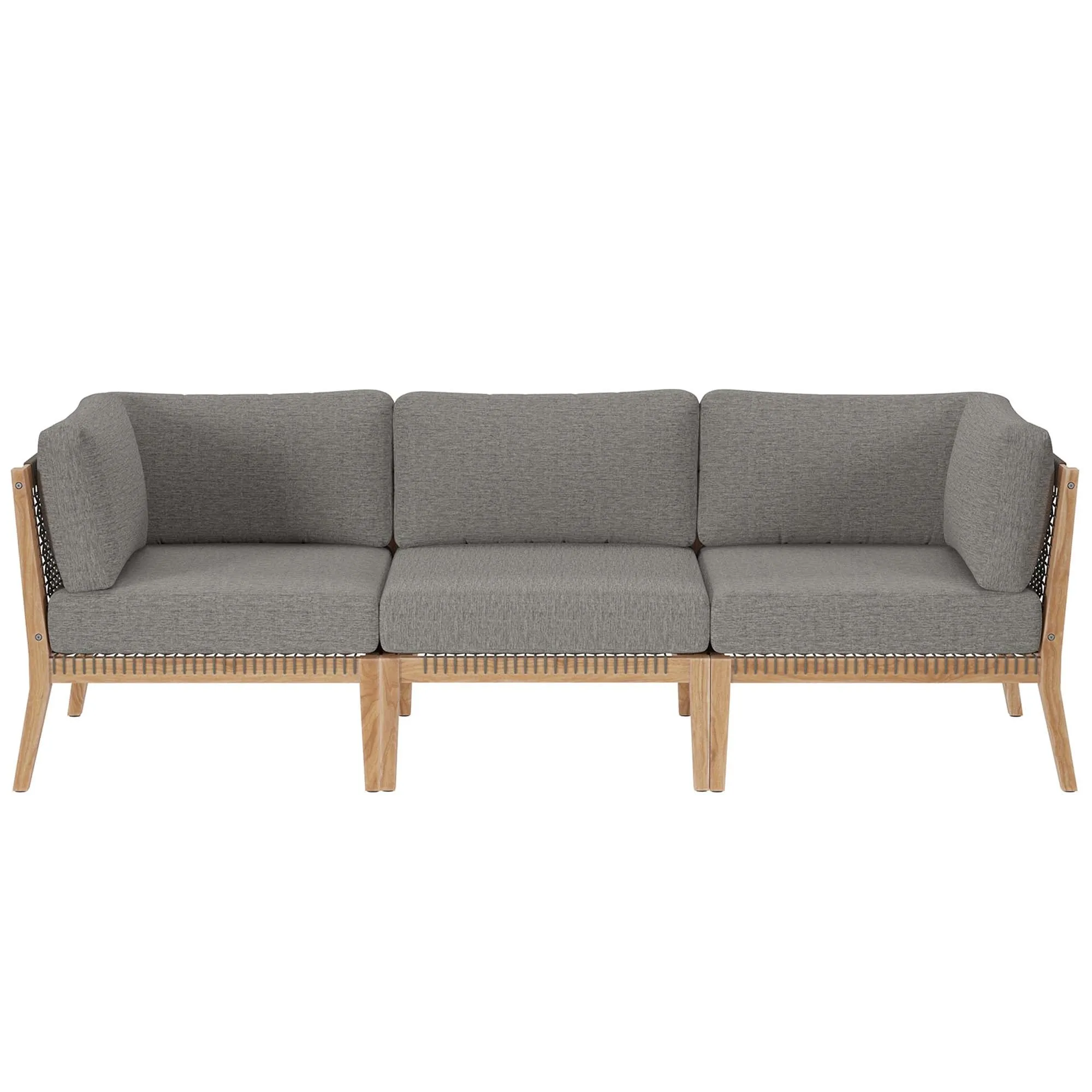 Clearwater Outdoor Patio Teak Wood Sofa by Modway