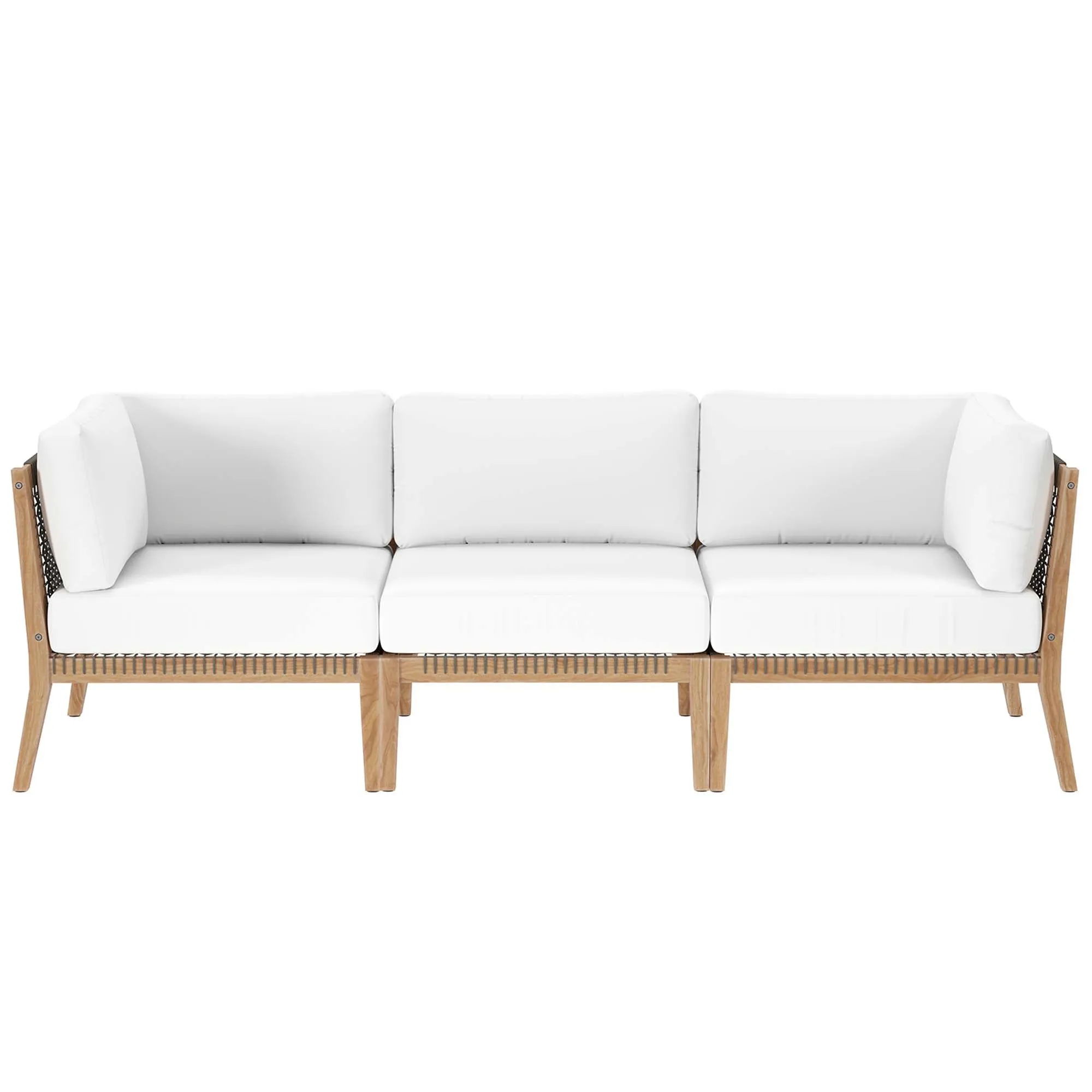 Clearwater Outdoor Patio Teak Wood Sofa by Modway