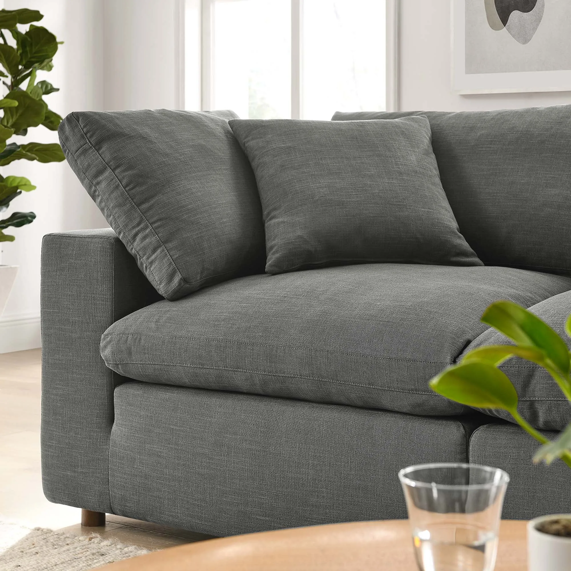Commix 2 Piece Down Filled Overstuffed Sectional Sofa Set by Modway