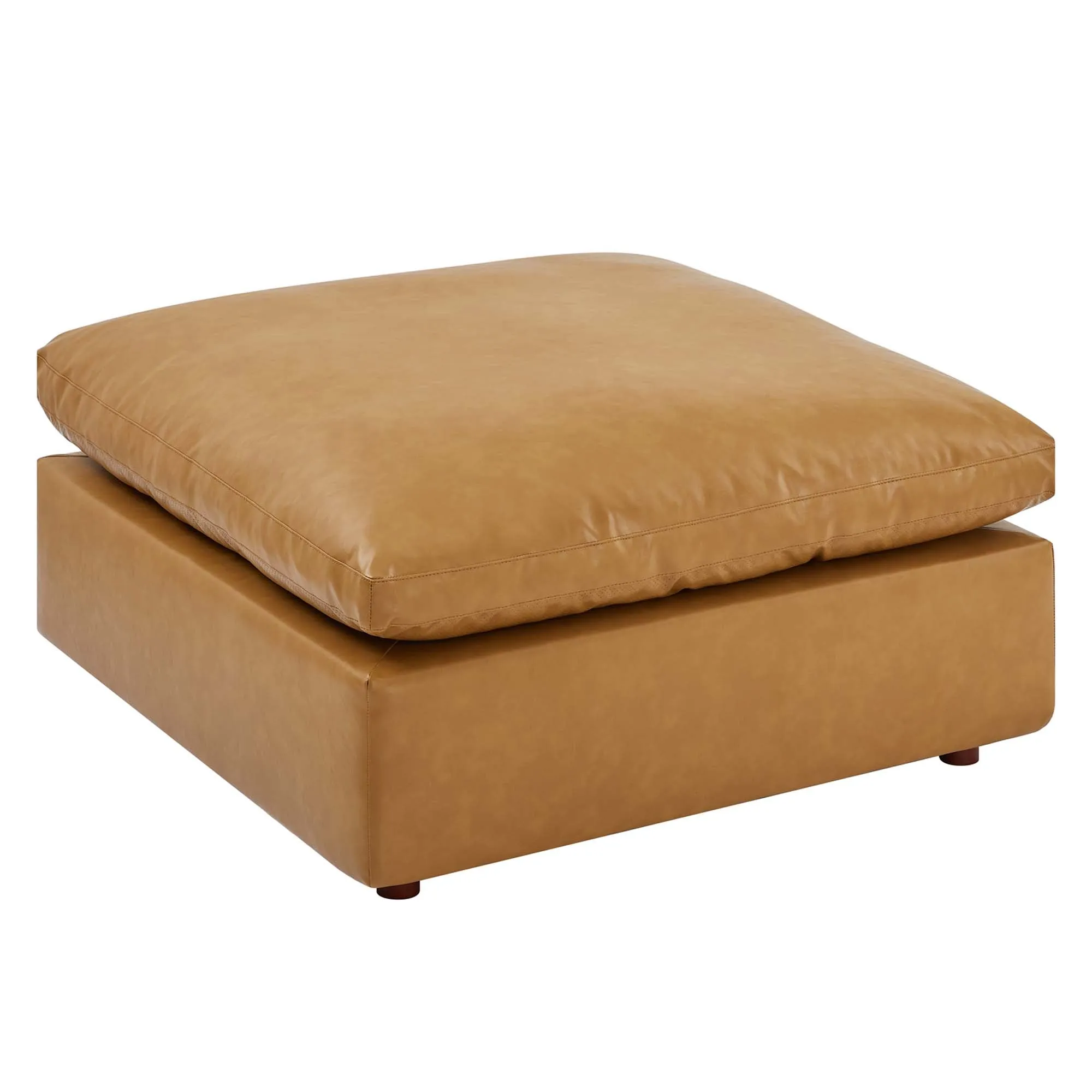 Commix 4-Piece Down Filled Overstuffed Vegan Leather Sectional Sofa by Modway