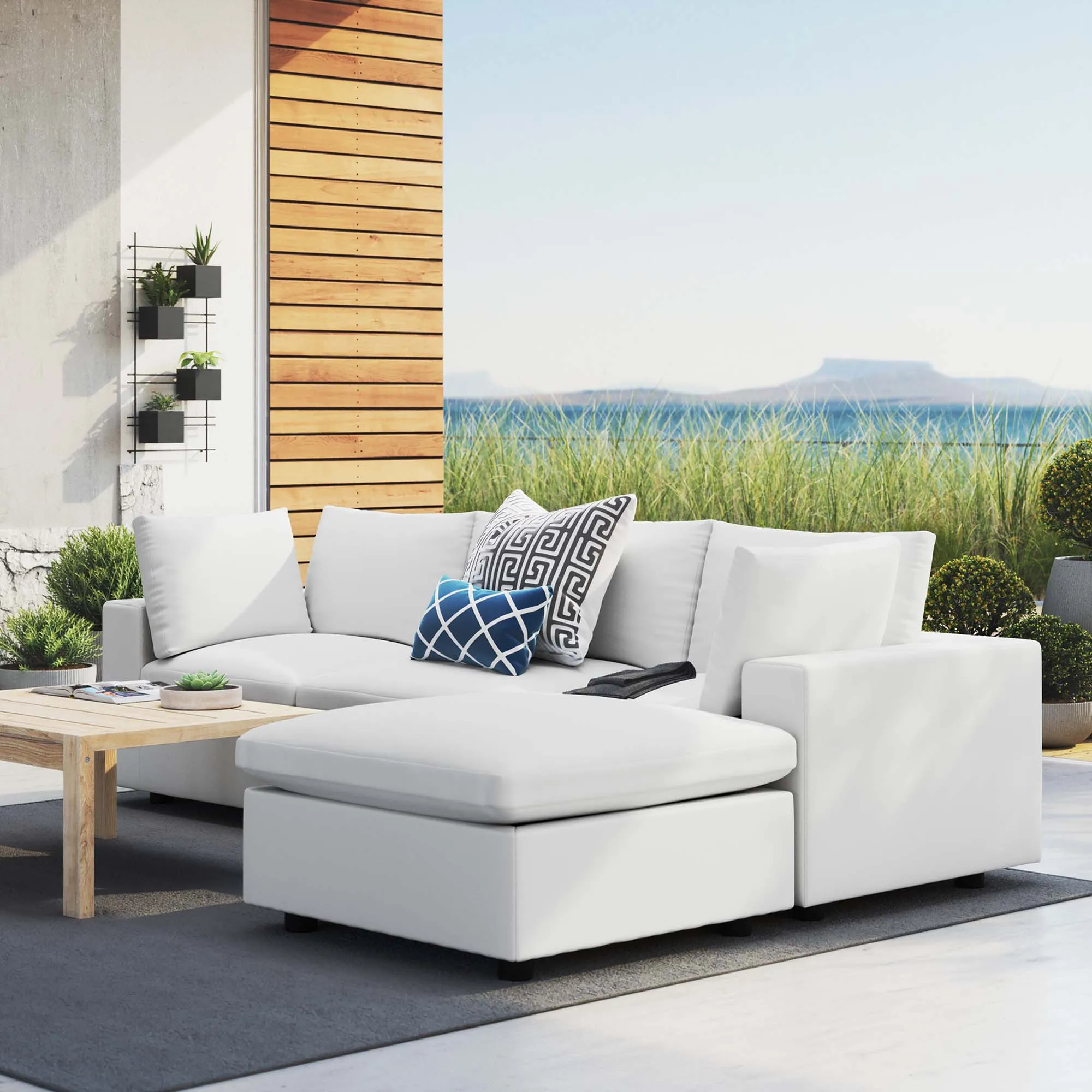 Commix 4-Piece Sunbrella® Outdoor Patio Sectional Sofa by Modway