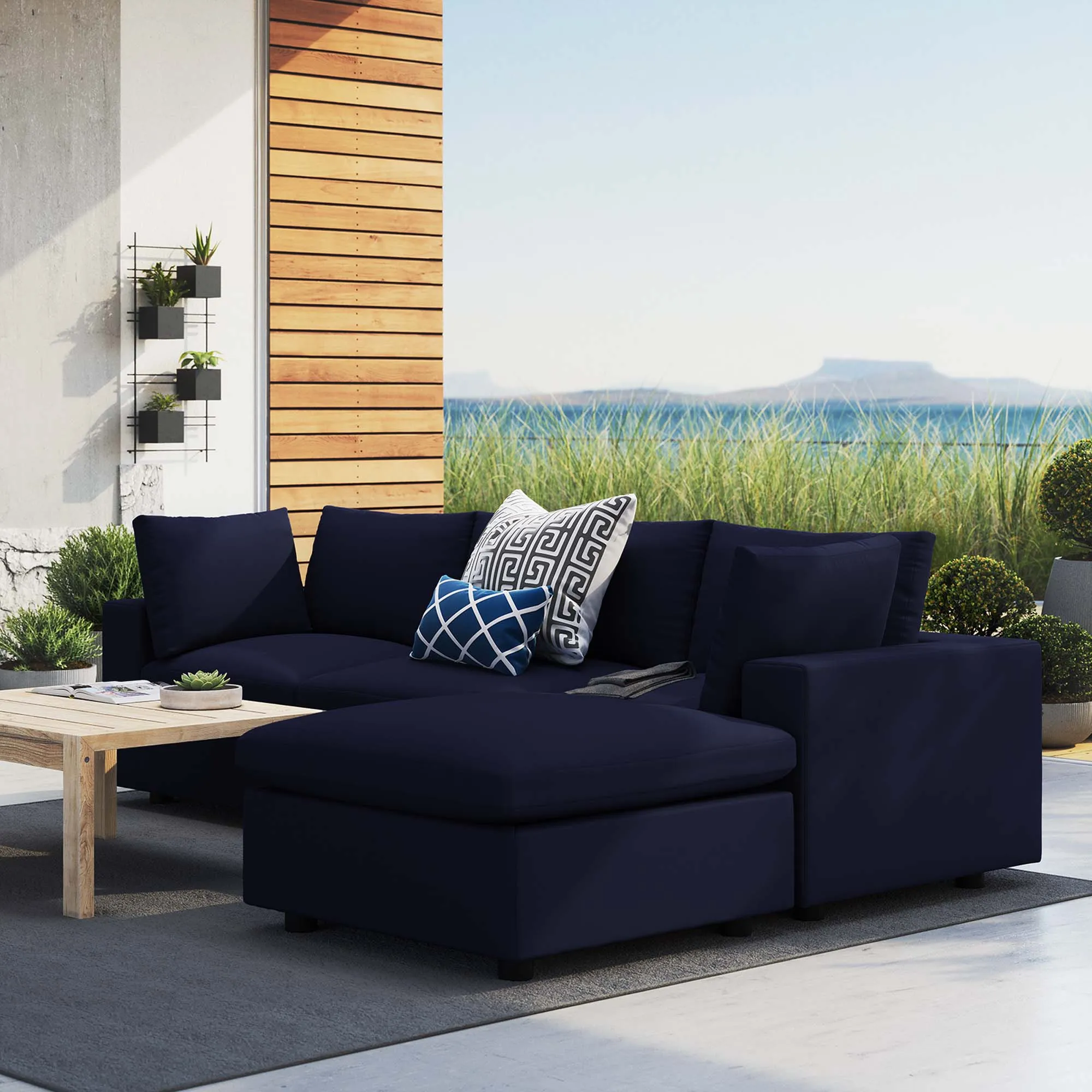 Commix 4-Piece Sunbrella® Outdoor Patio Sectional Sofa by Modway