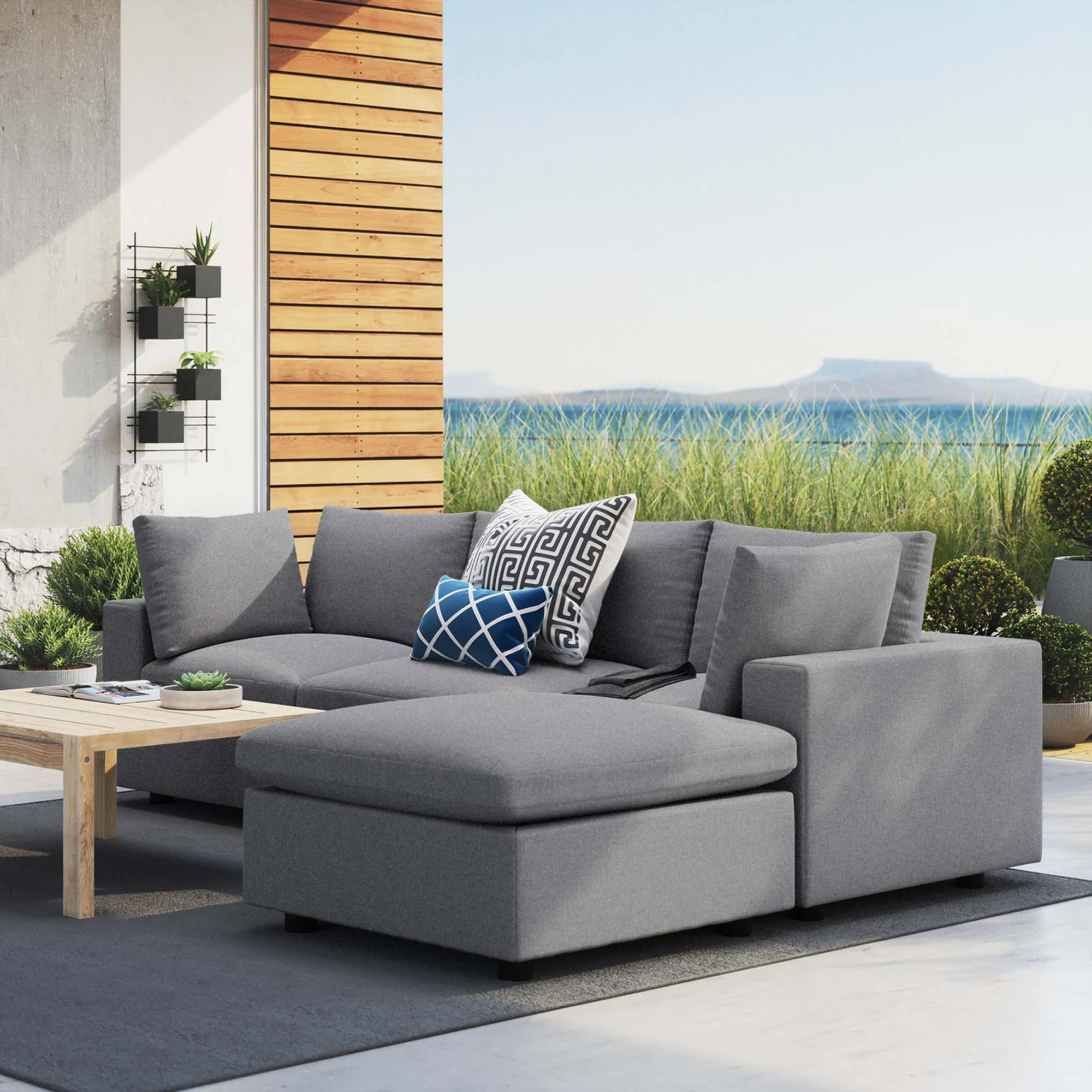 Commix 4-Piece Sunbrella® Outdoor Patio Sectional Sofa by Modway