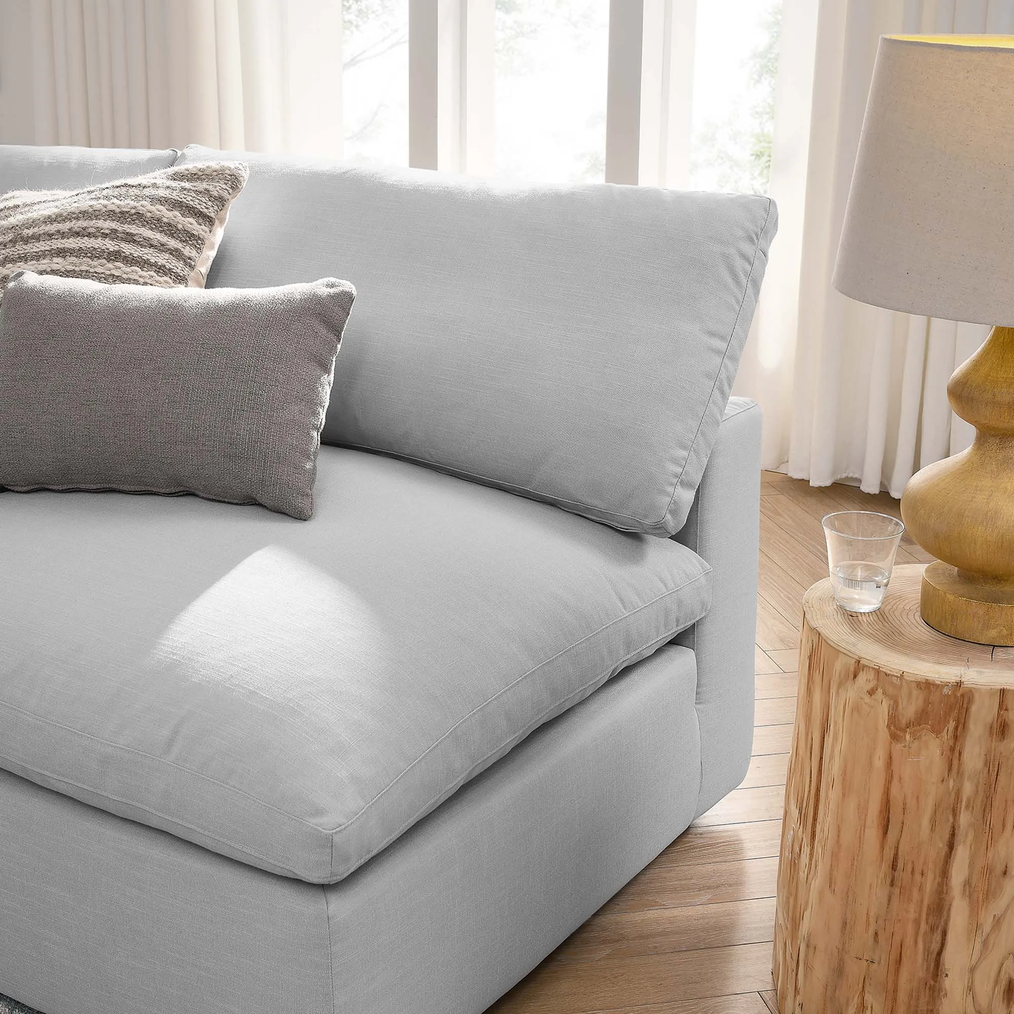 Commix 5-Piece Down Filled Overstuffed Armless Sectional Sofa by Modway