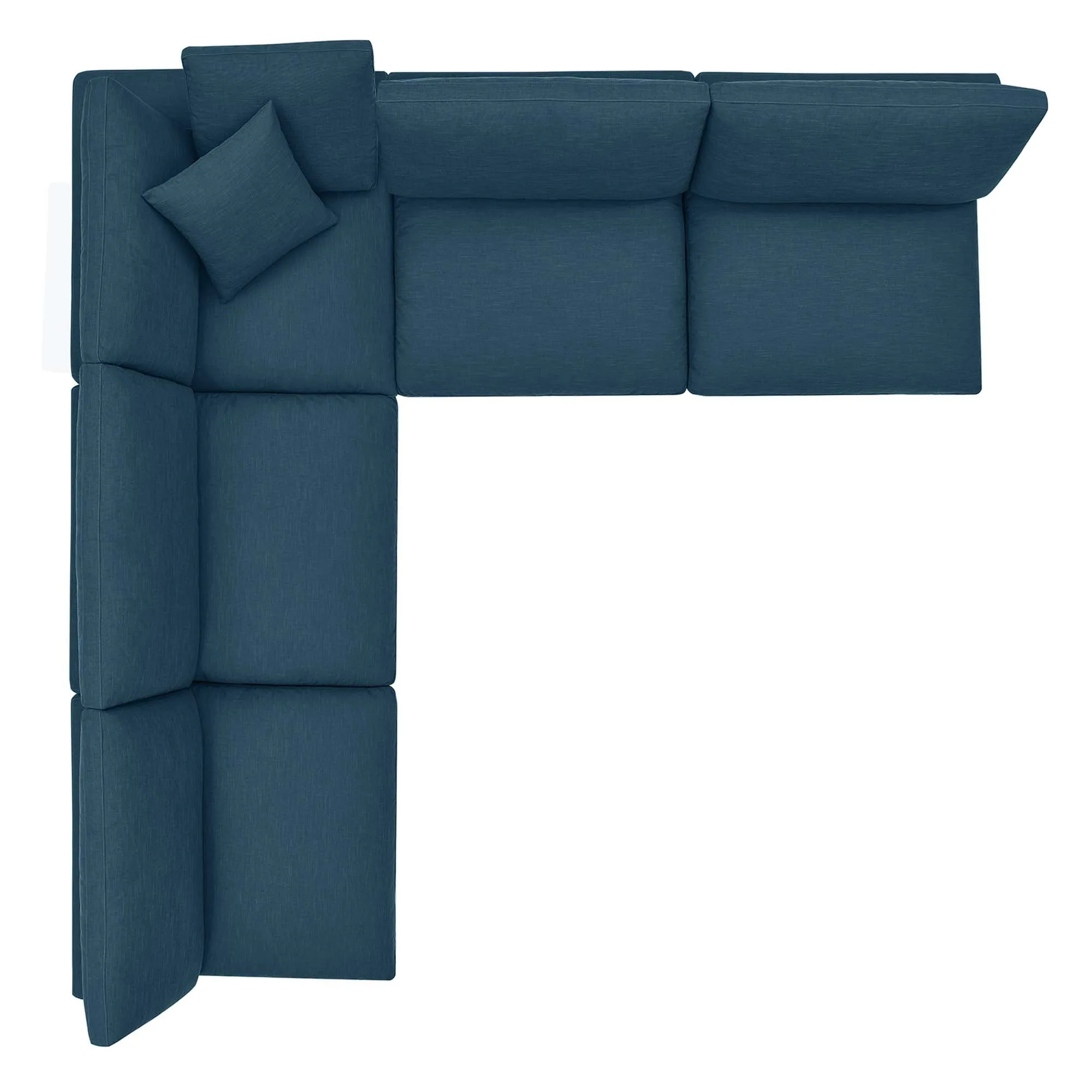 Commix 5-Piece Down Filled Overstuffed Armless Sectional Sofa by Modway