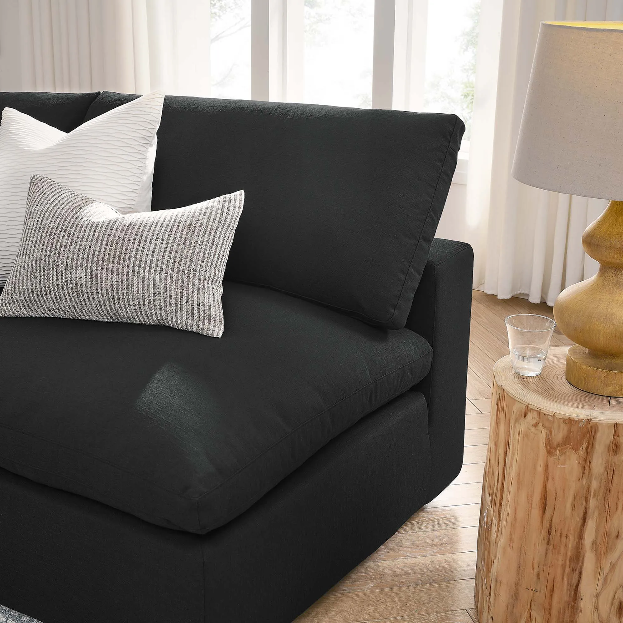 Commix 5-Piece Down Filled Overstuffed Armless Sectional Sofa by Modway