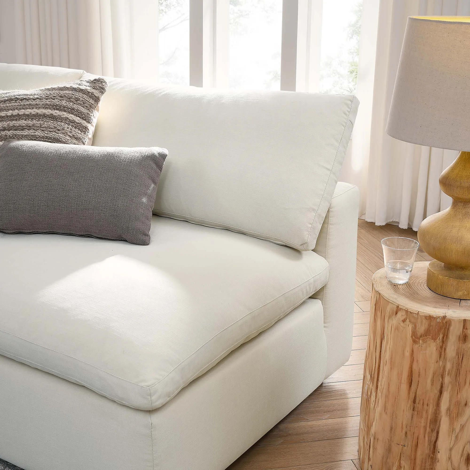 Commix 5-Piece Down Filled Overstuffed Armless Sectional Sofa by Modway