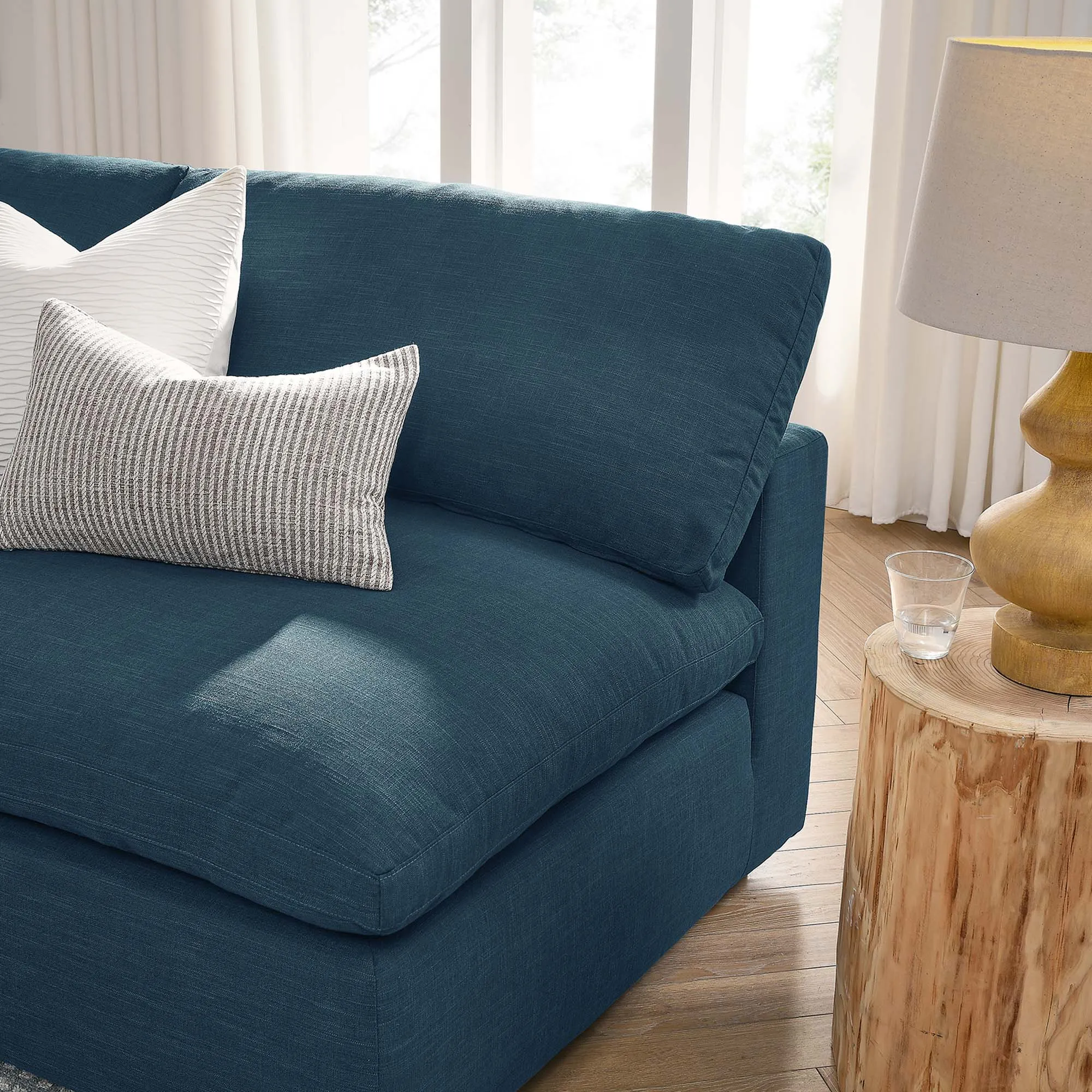 Commix 5-Piece Down Filled Overstuffed Armless Sectional Sofa by Modway