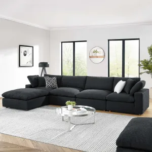 Commix 5-Piece Down Filled Overstuffed Boucle Fabric Sectional Sofa by Modway