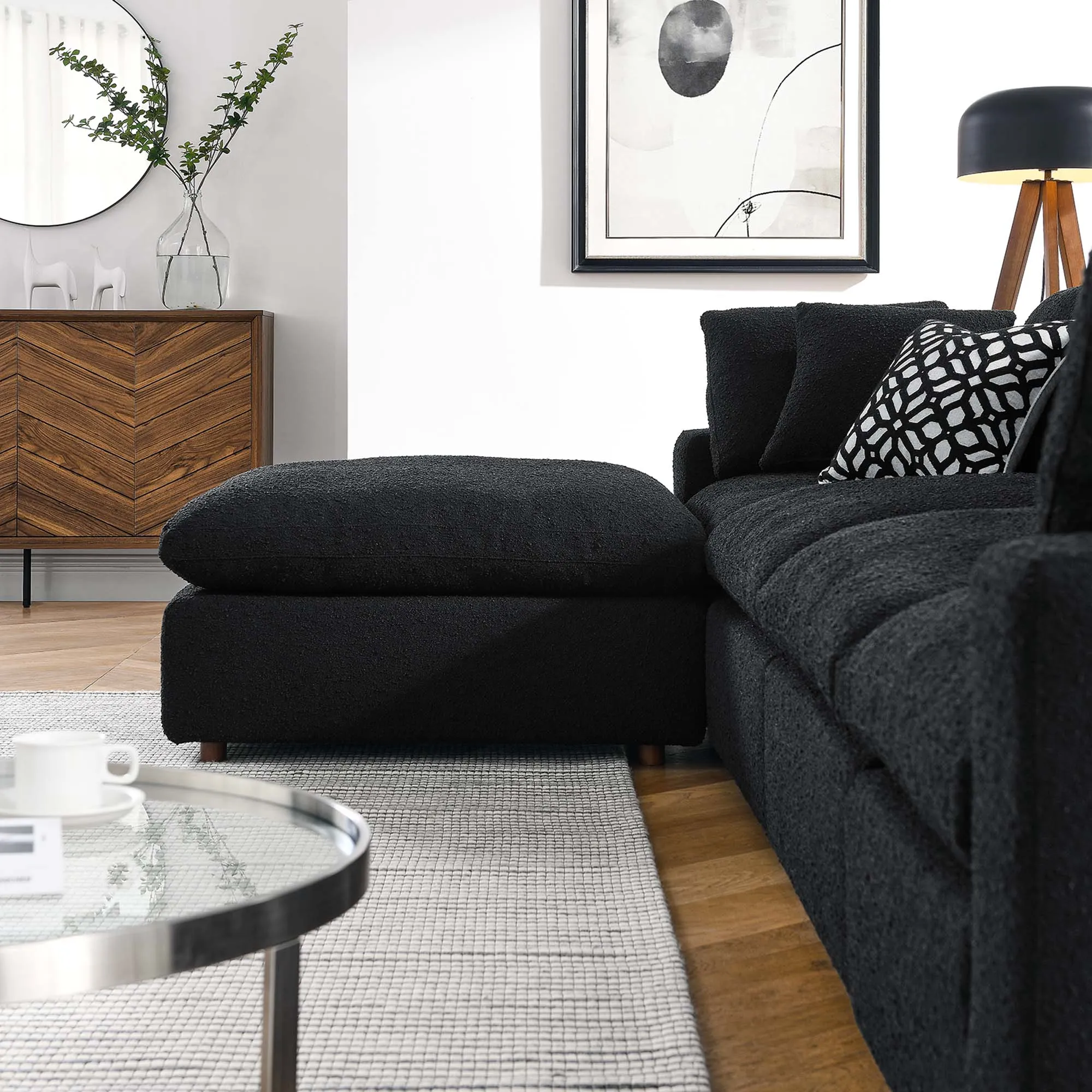 Commix 5-Piece Down Filled Overstuffed Boucle Fabric Sectional Sofa by Modway