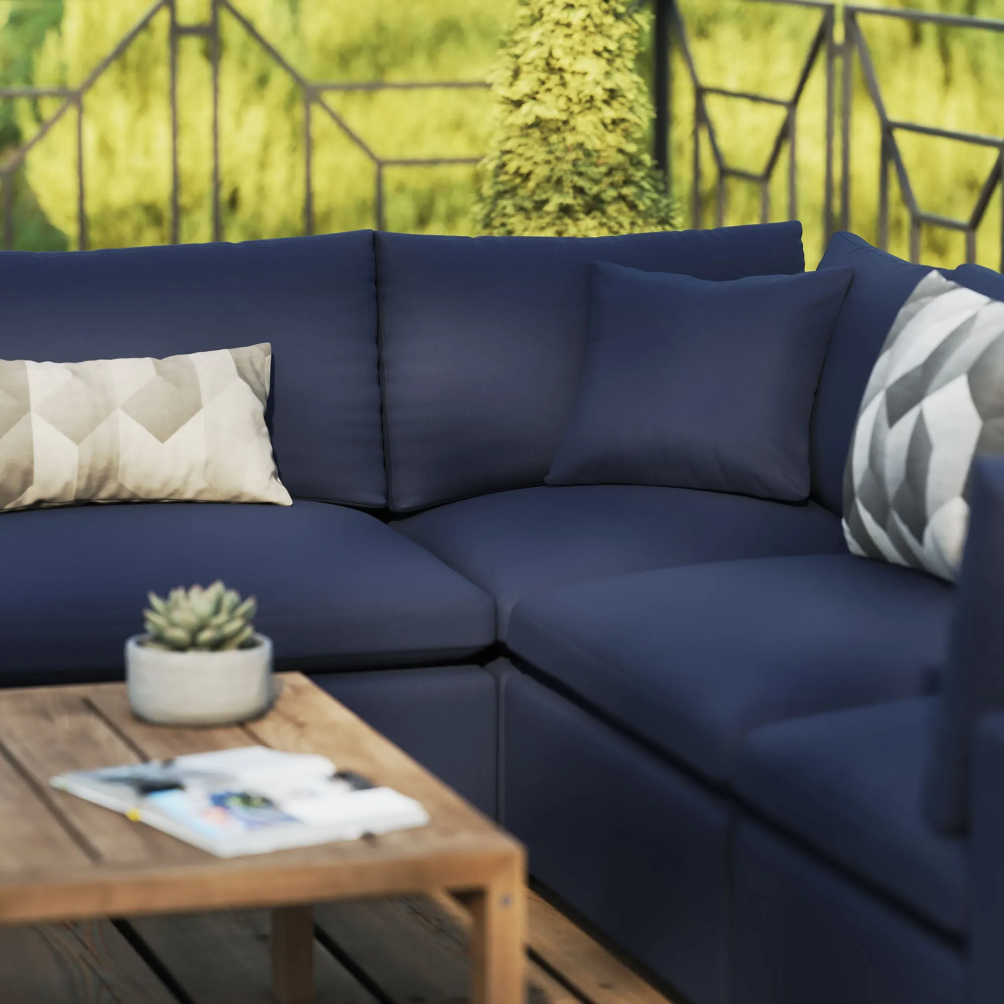 Commix 5-Piece Outdoor Patio Sectional Sofa by Modway